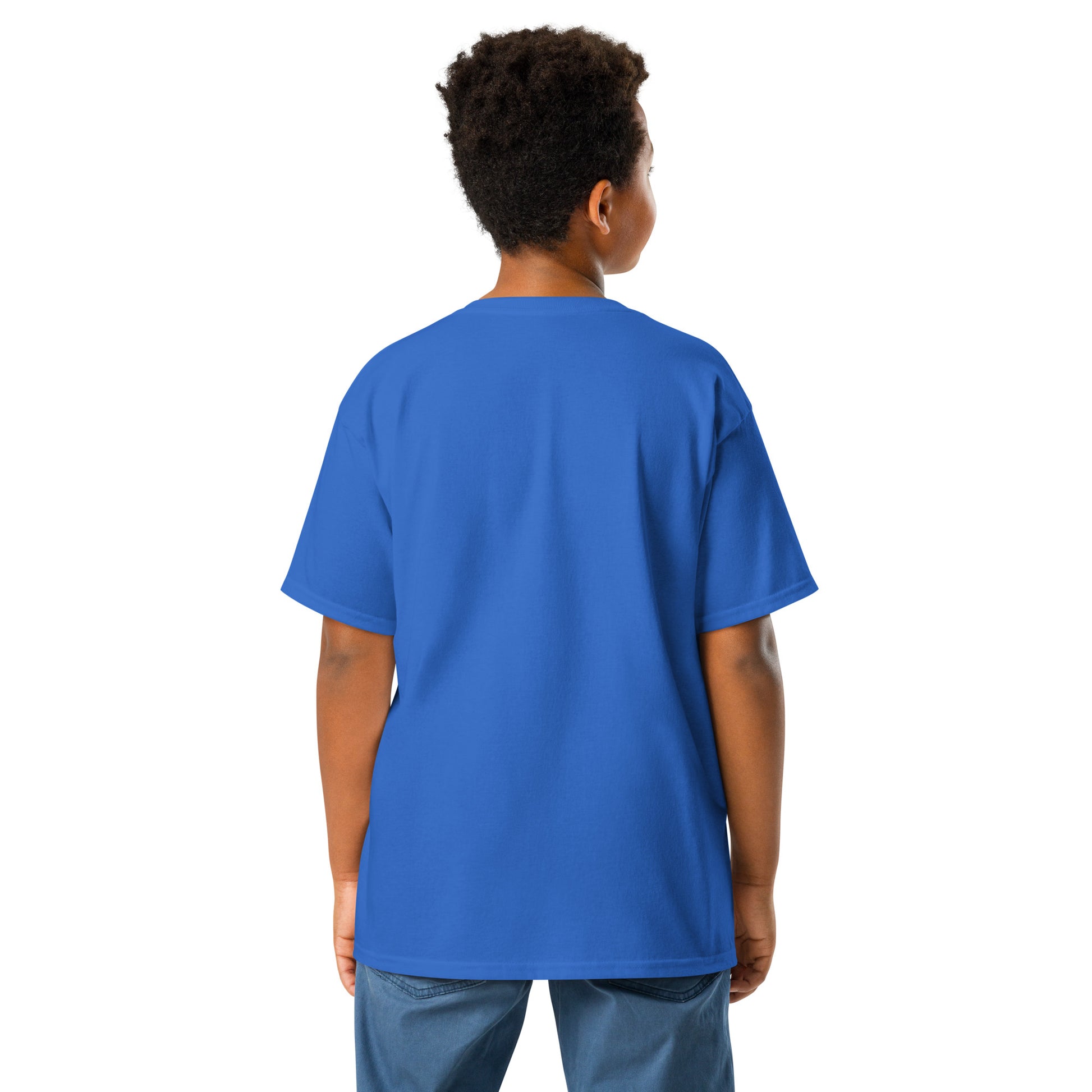 Back Of Some Of My Best Friends Are Fictional Kids Blue Tee