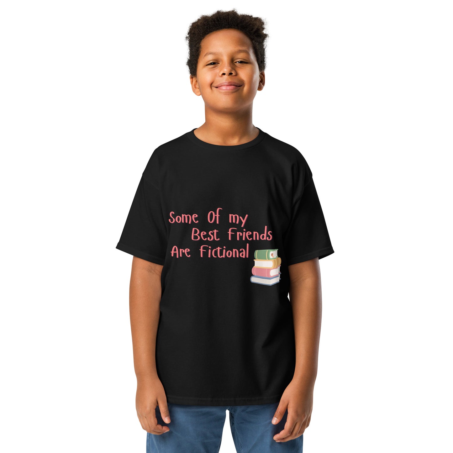 Kids Some Of My Best Friends Are Fictional Black Tee
