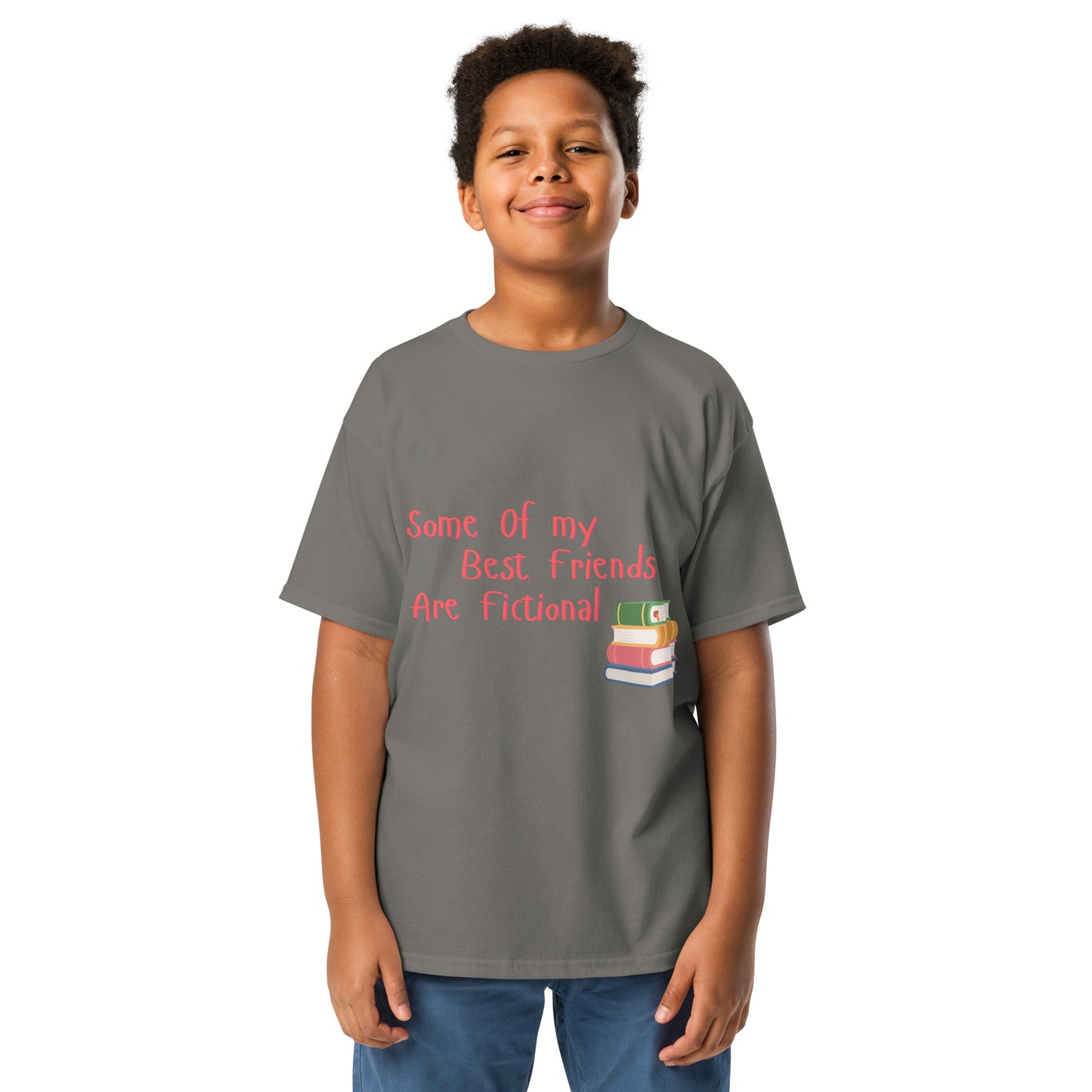 Some Of My Best Friends Are Fictional Kids Grey T-Shirt