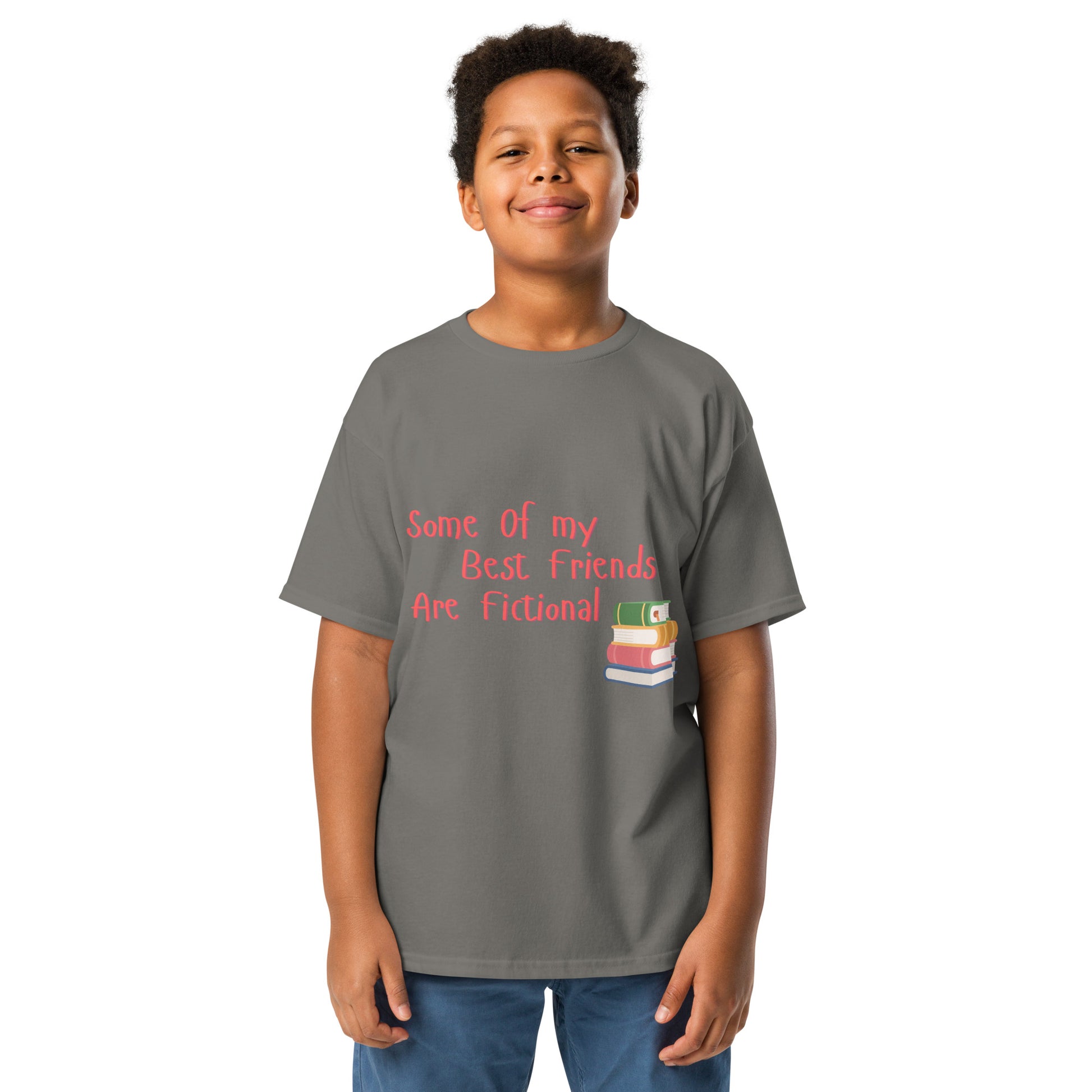 Some Of My Best Friends Are Fictional Kids Grey T-Shirt