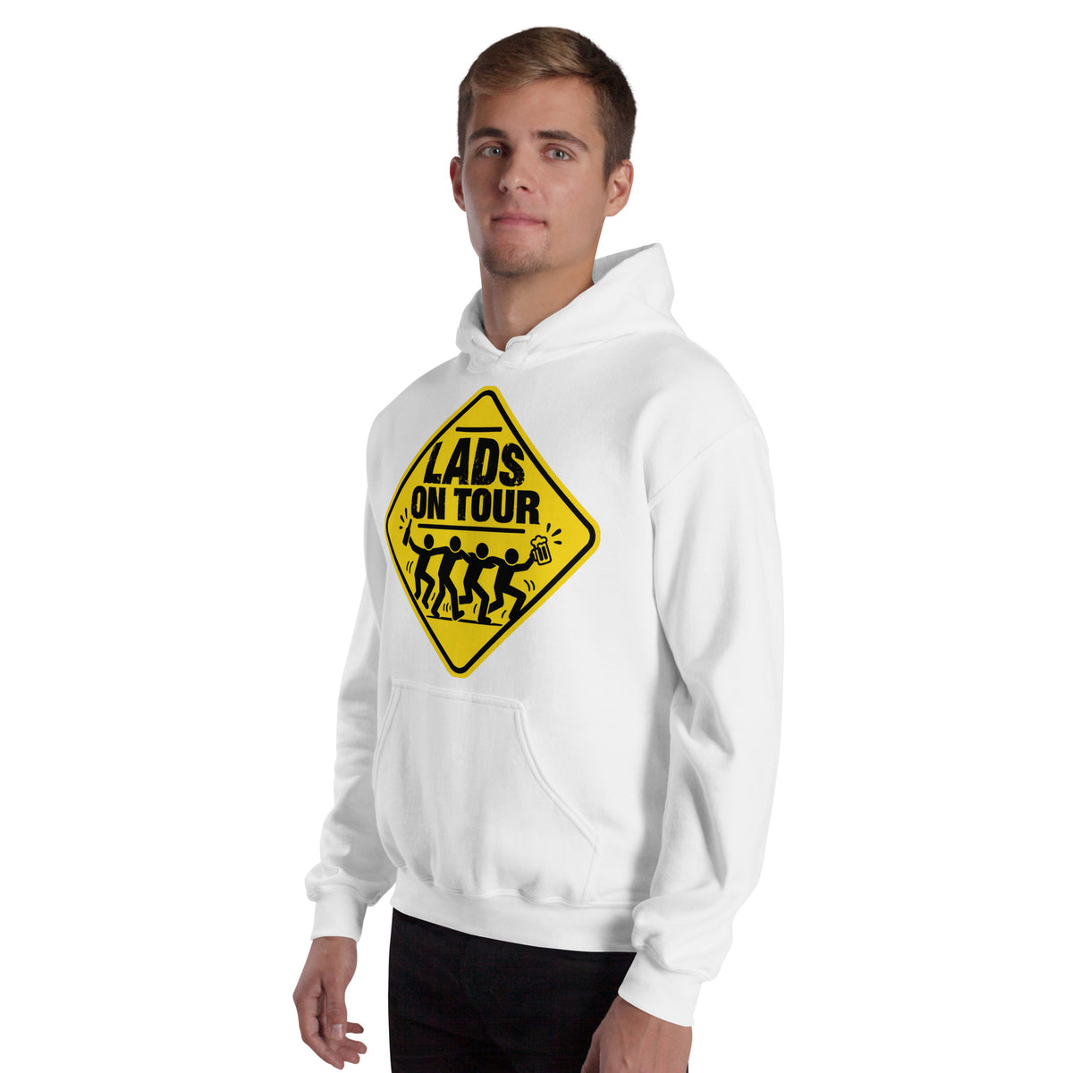 Lads On Tour Stag Night White Hoodie
