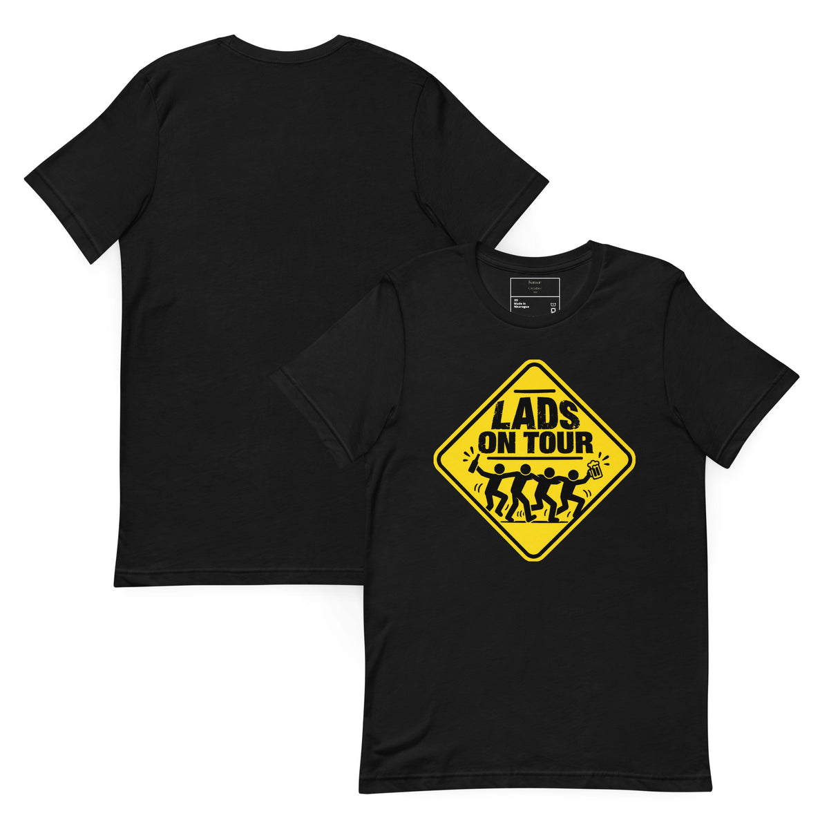 Lads On Tour Stag Party Black T-Shirt