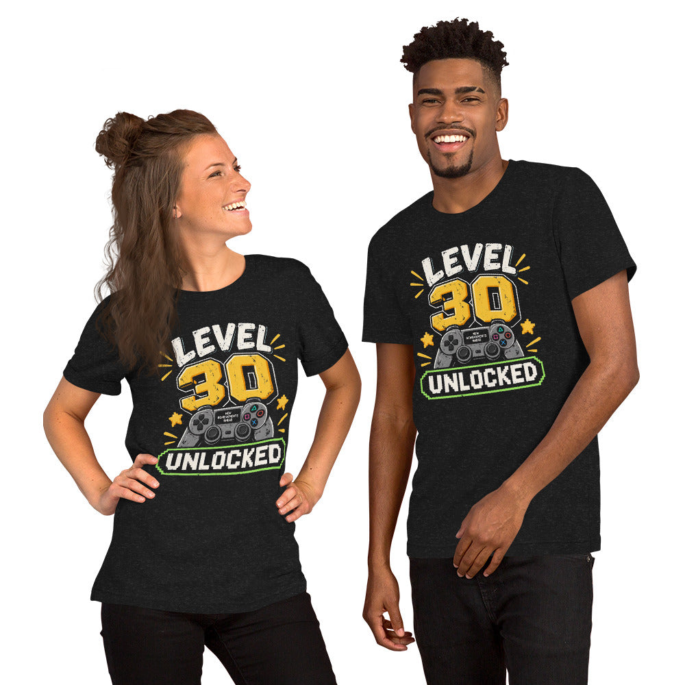 Level 30 Unlocked Unisex Gamer T-Shirt