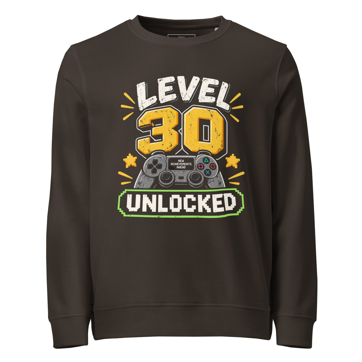 Level 30 Unlocked Gamer Grey Jumper