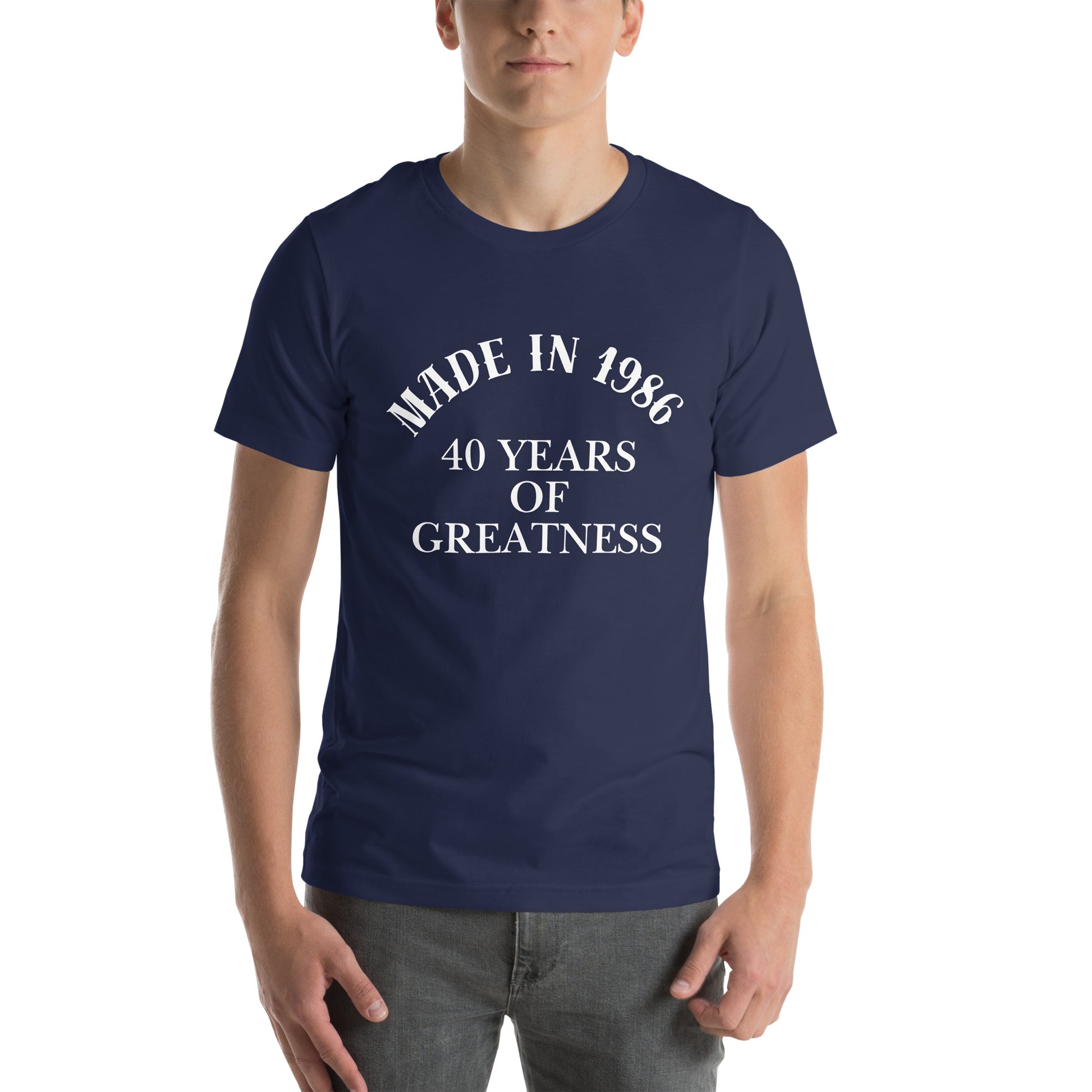 Made In 1986 40 Years Of Greatness Navy Tee