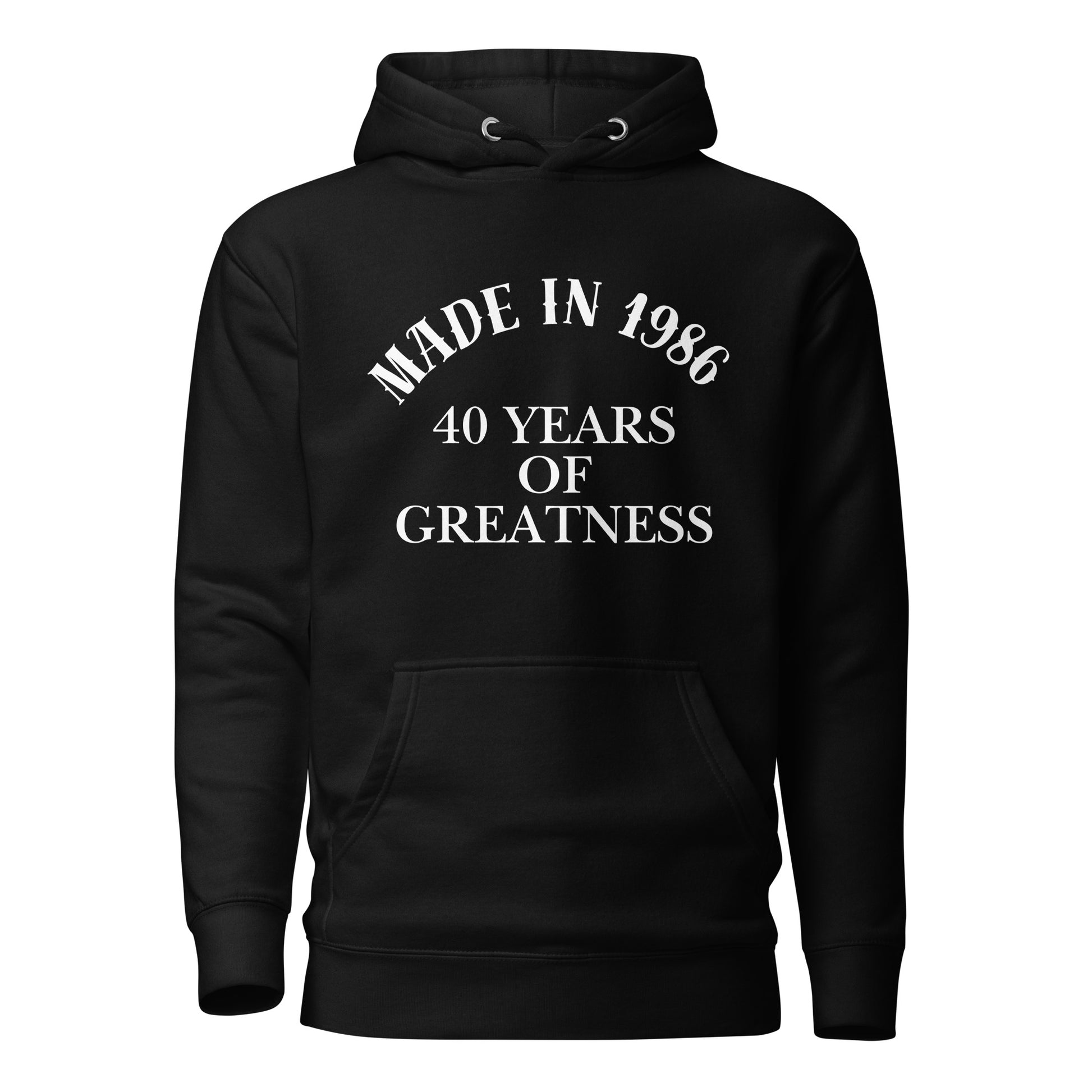 Made in 1986 Black Hoodie
