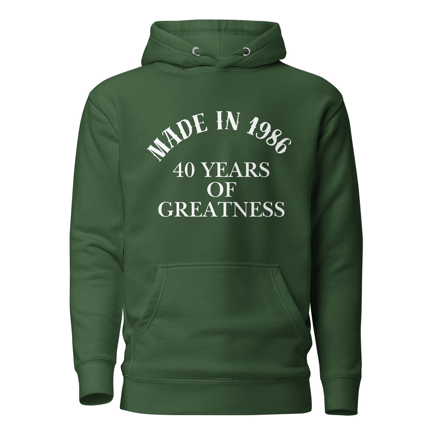 Made In 1986 Green Hoodie