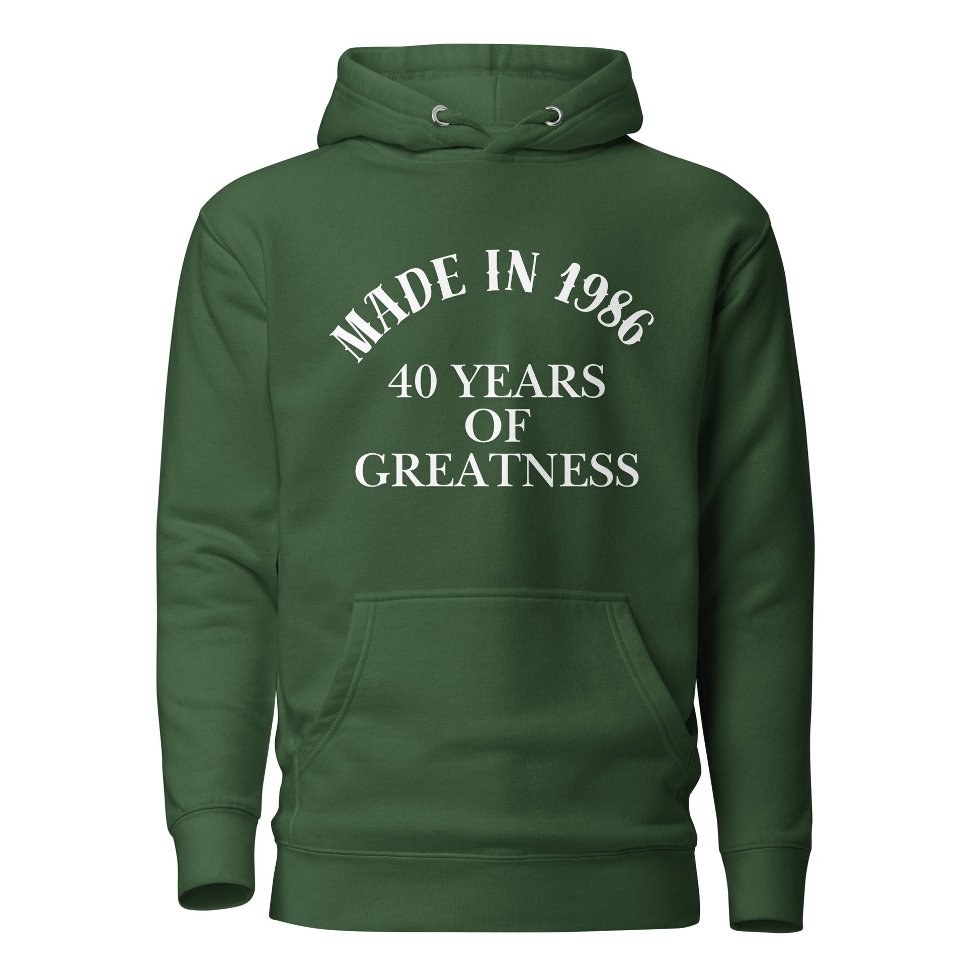 Made In 1986 Green Hoodie