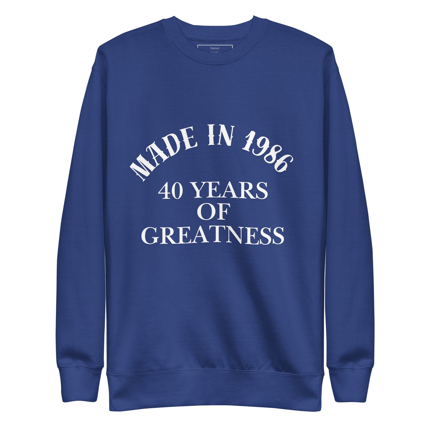 Made In 1986 Sweat Top (Blue)