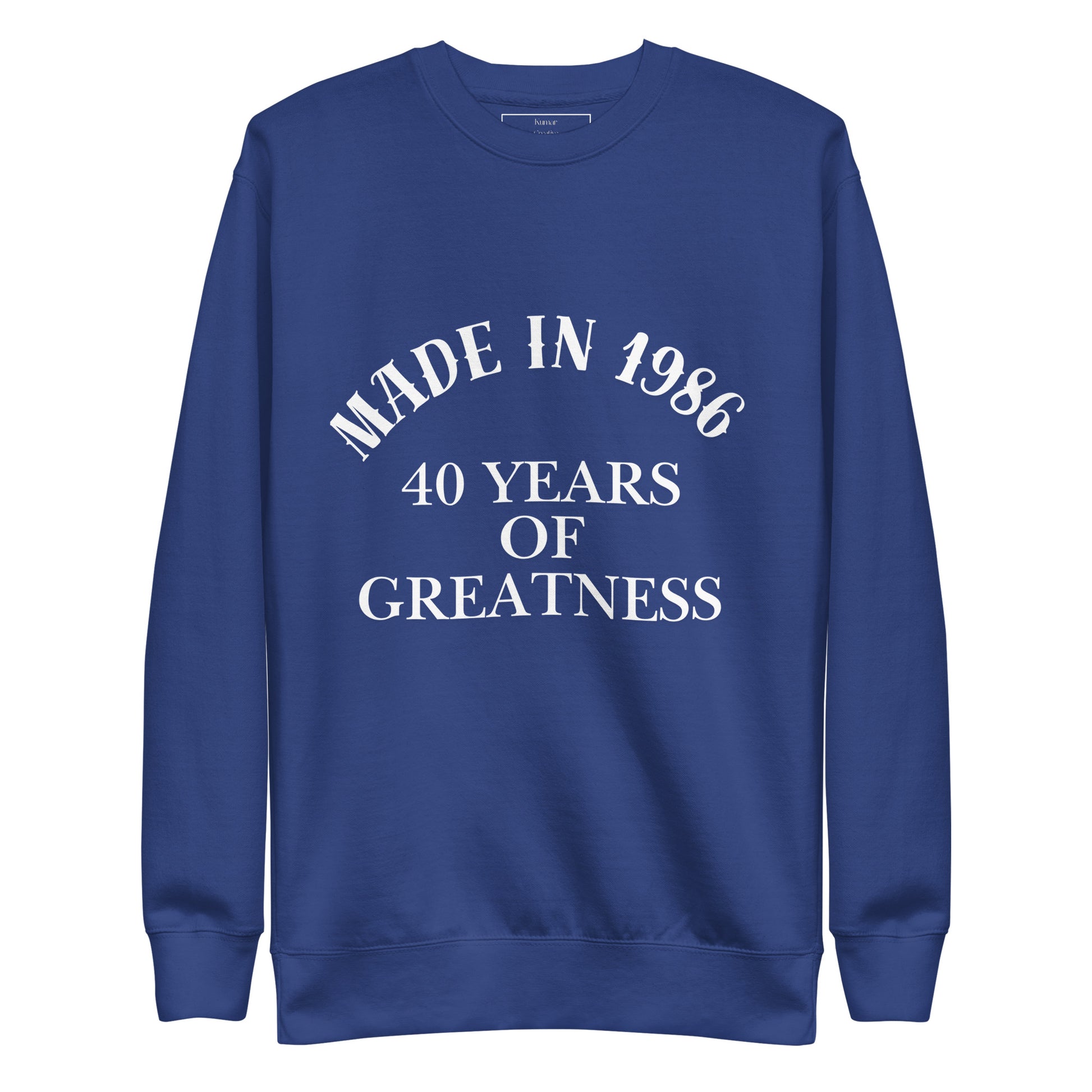 Made In 1986 Sweat Top (Blue)