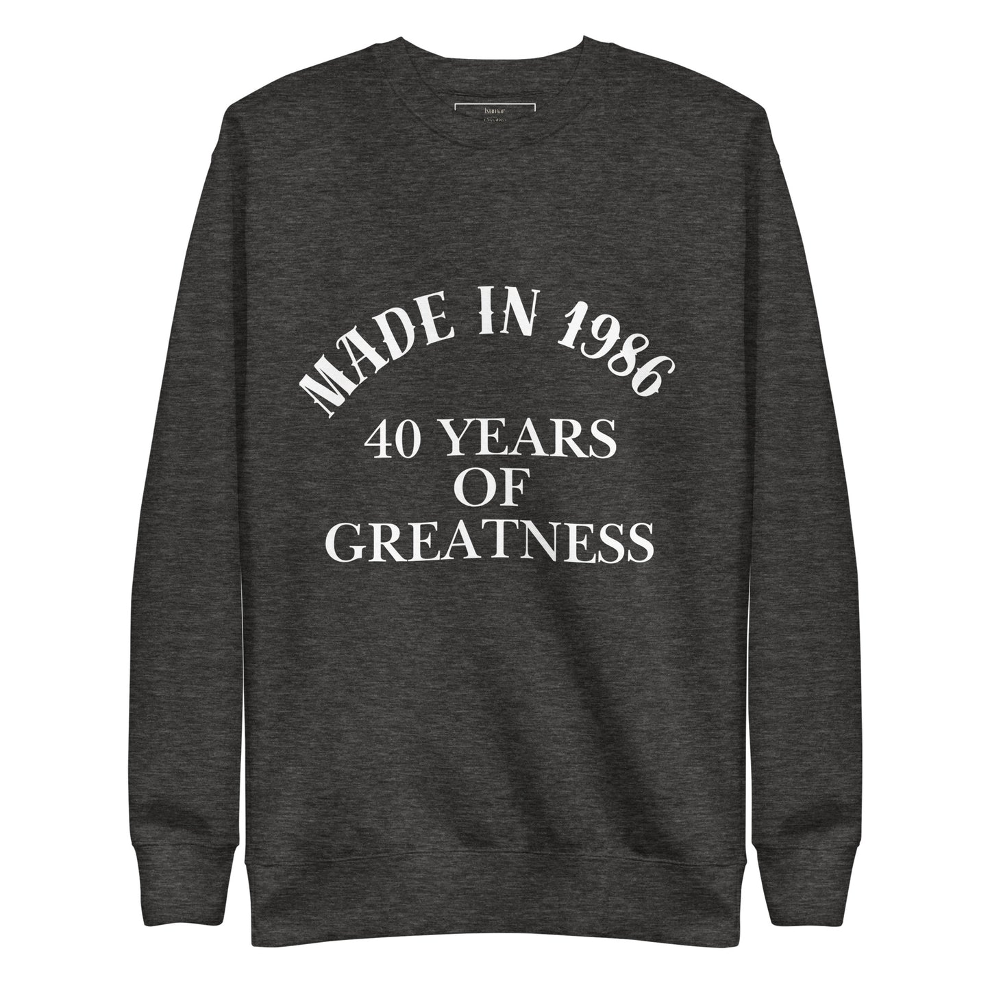 Made In 1986 Charcoal Sweatshirt