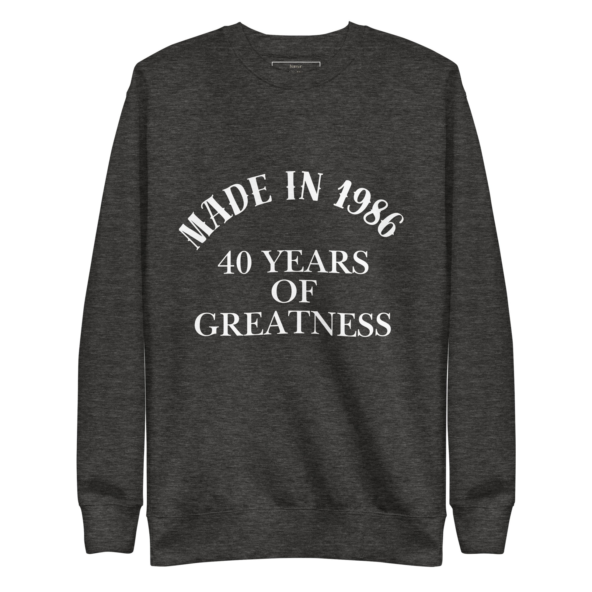 Made In 1986 Charcoal Sweatshirt