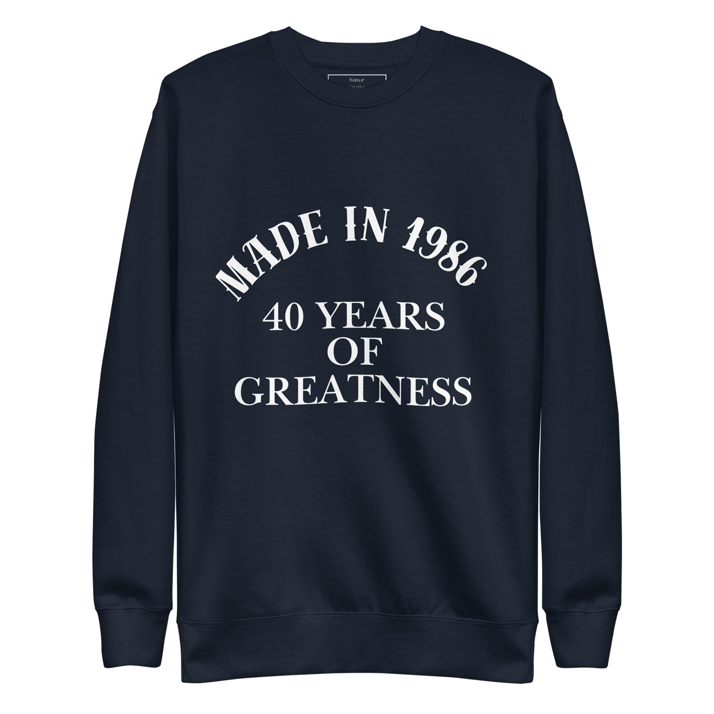 Made In 1986 Navy Sweat Top