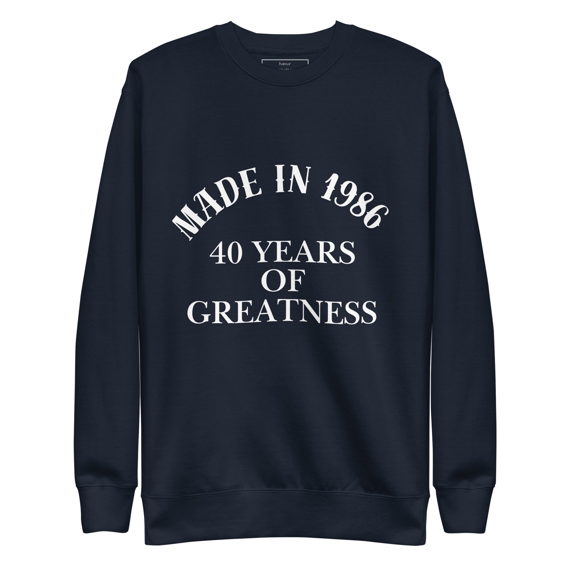 Made In 1986 Navy Sweat Top