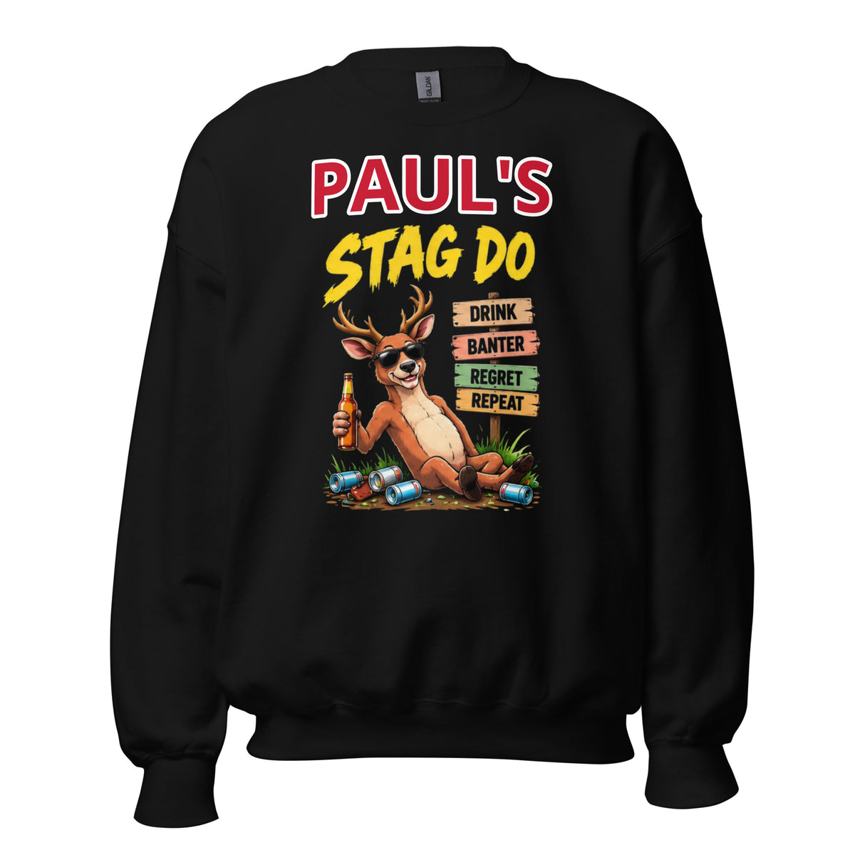 Name Personalation Stag Do Jumper 