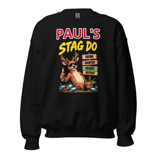 Name Personalation Stag Do Jumper 