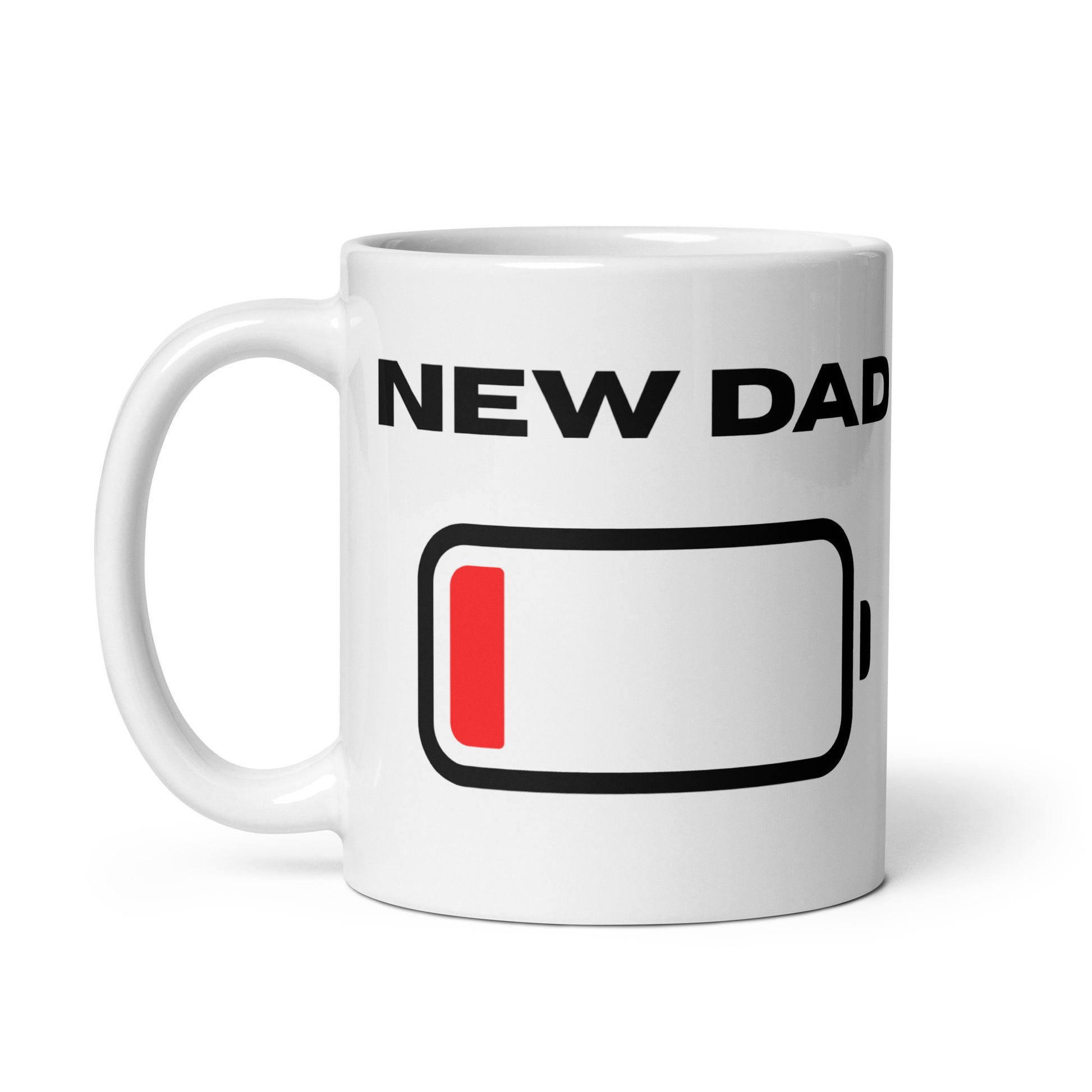 New Dad Low Battery White Mug