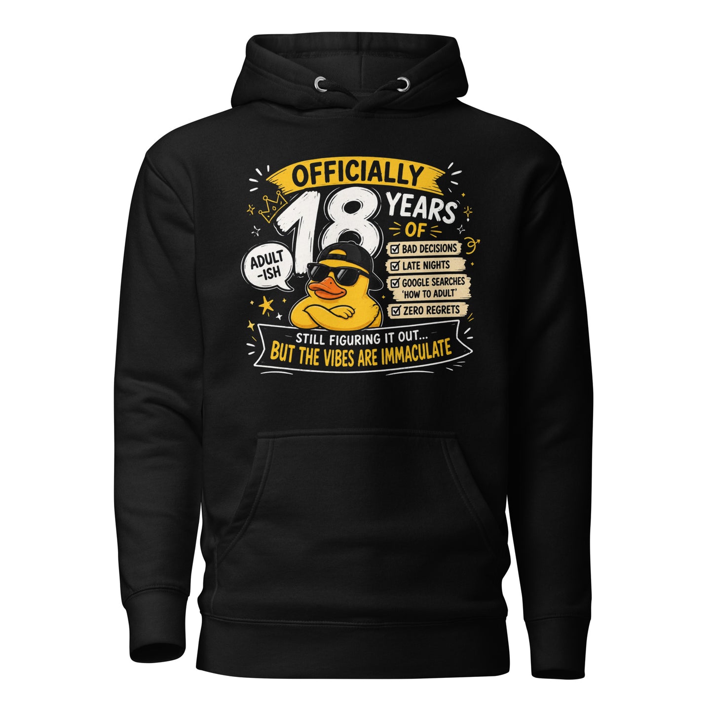 Officially 18 Years Old Black Hoodie
