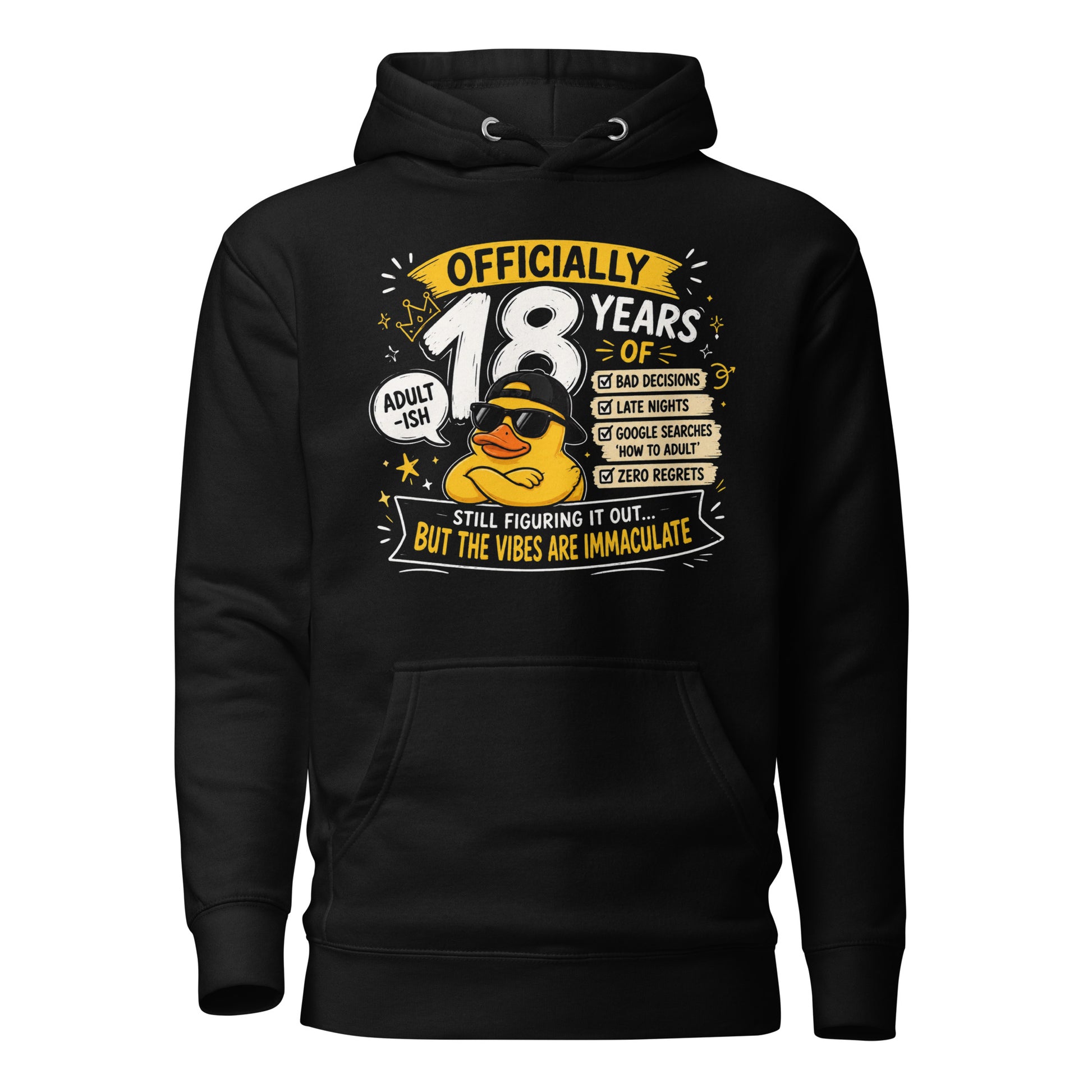 Officially 18 Years Old Black Hoodie