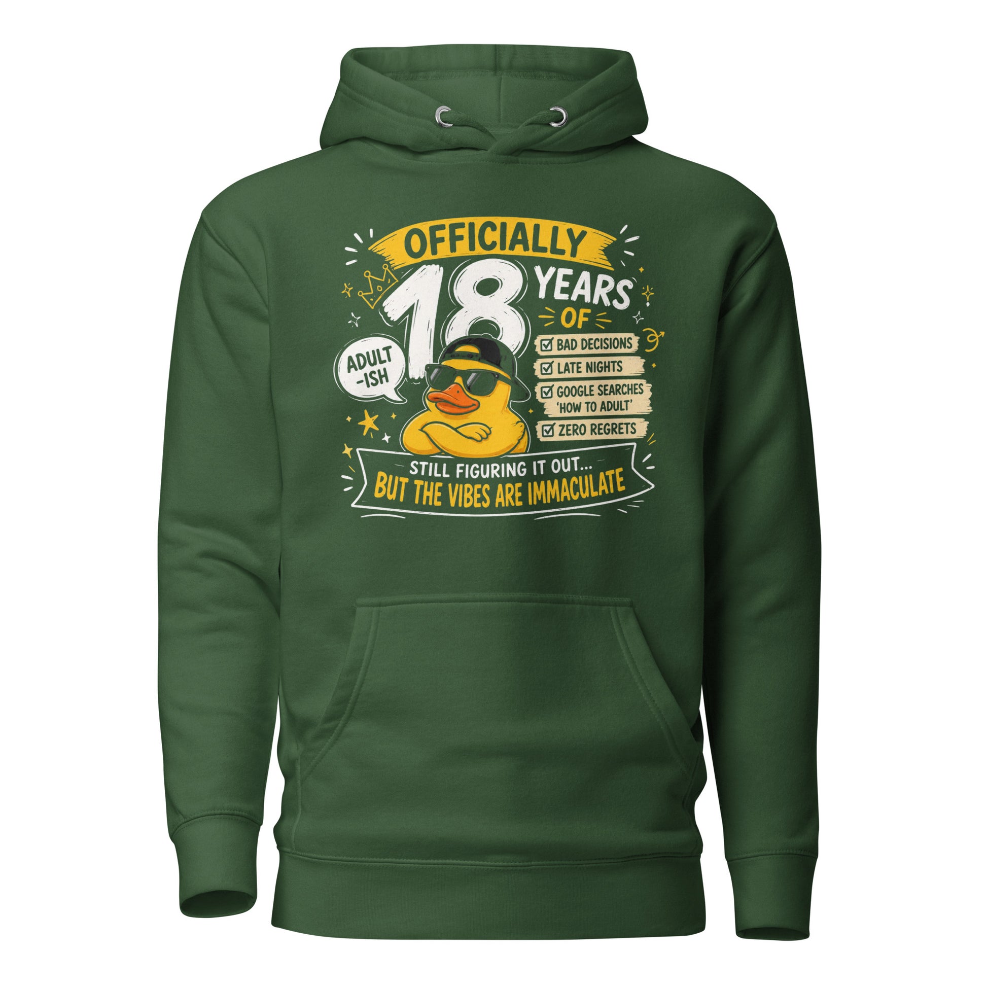 Officially 18 Years Green Hoodie