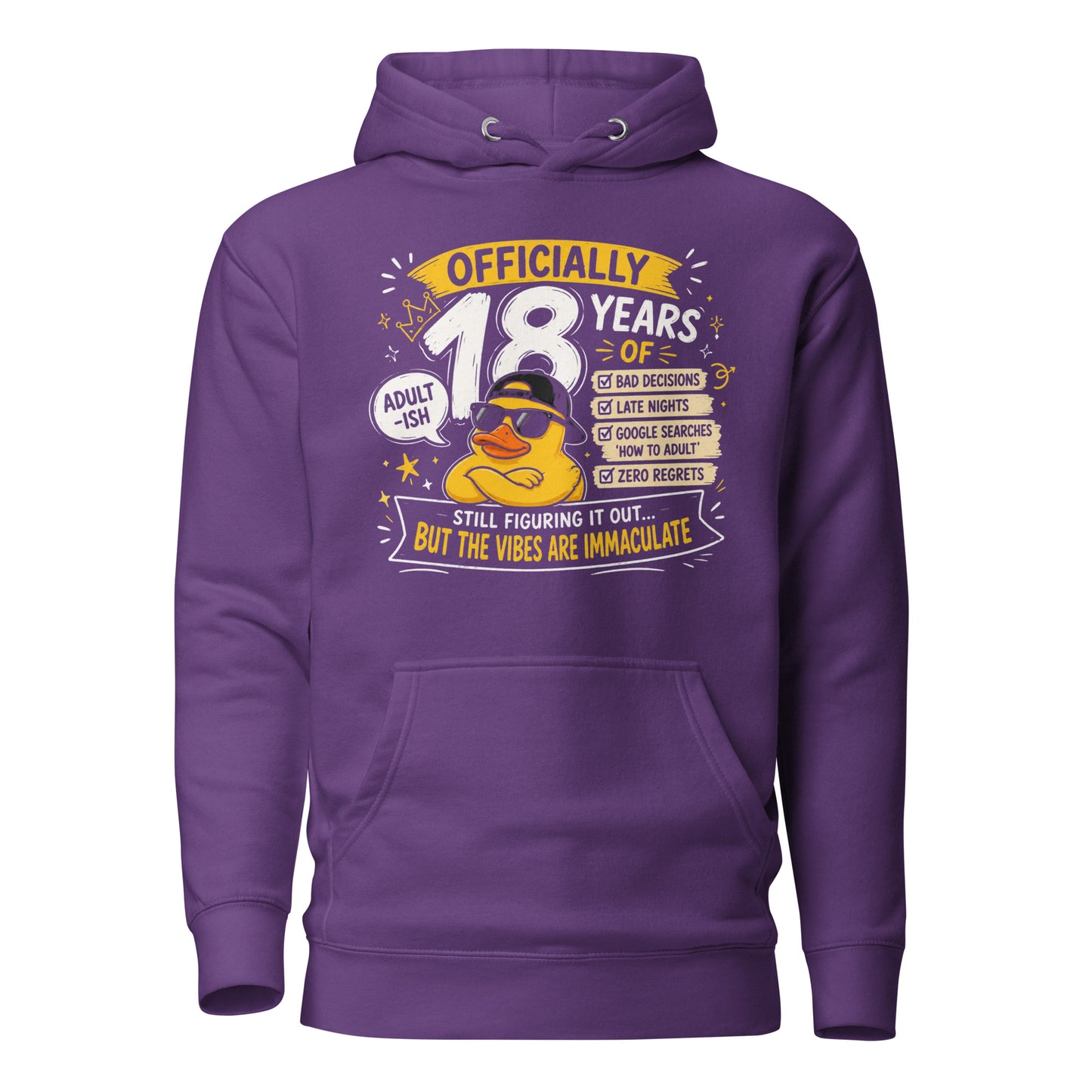 Officially 18 Years Purple Hoodie