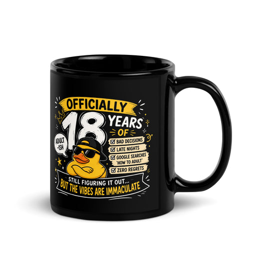 Officially 18 Years Old Black Drinks Mug