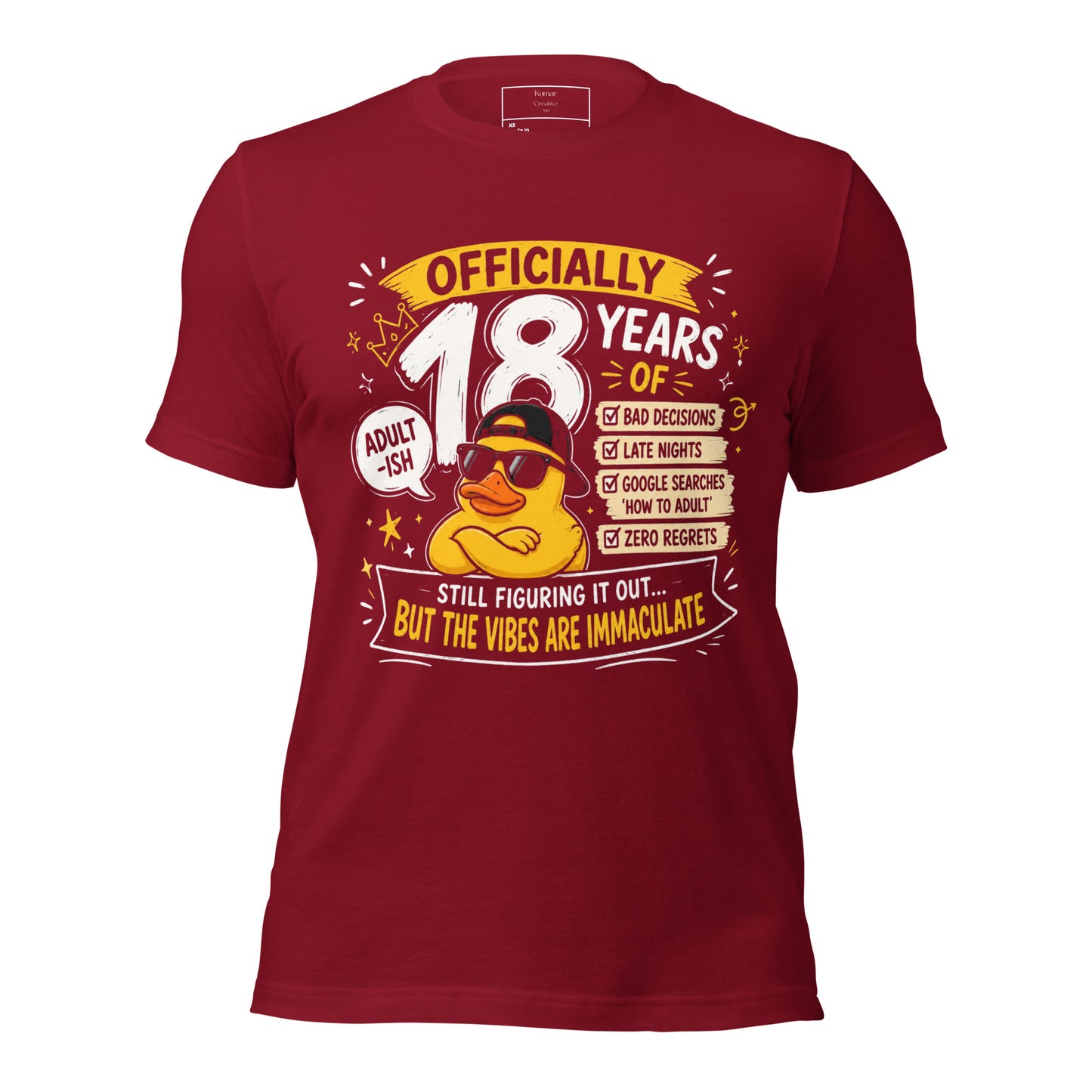 Officially 18 Years Old Red Tee