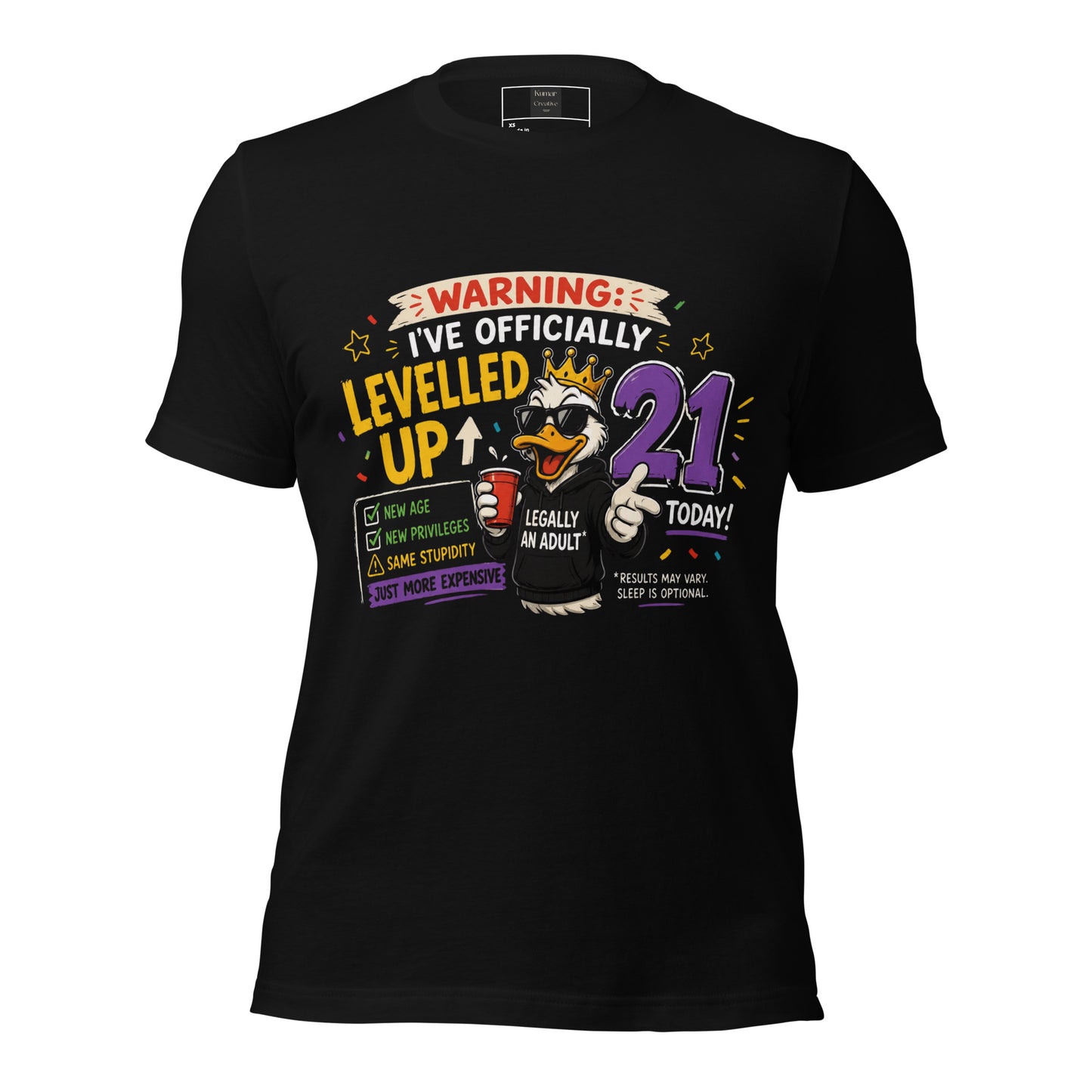 I Am Officially 21 Today Black T-Shirt