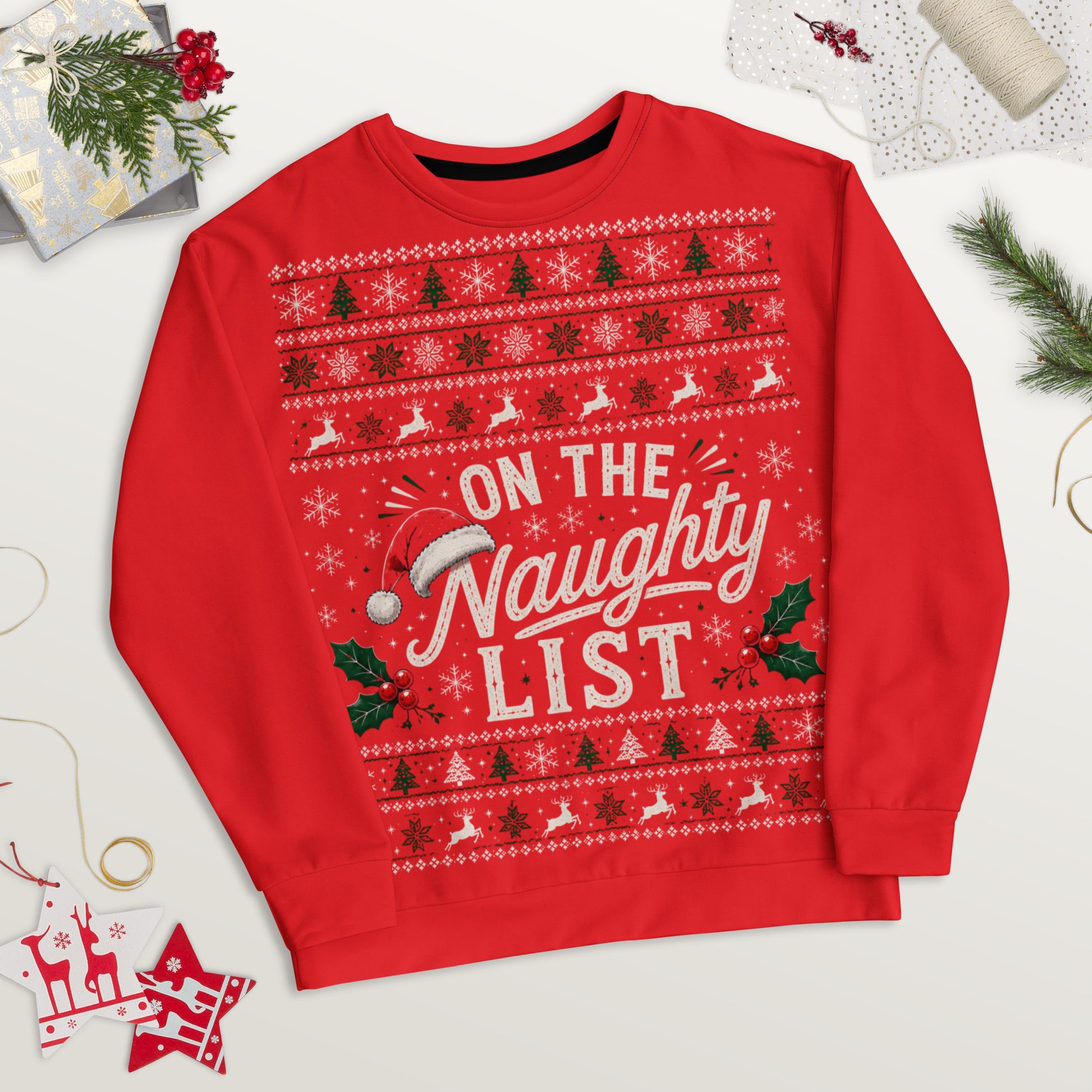 On The Naughty List Festive Party Jumper