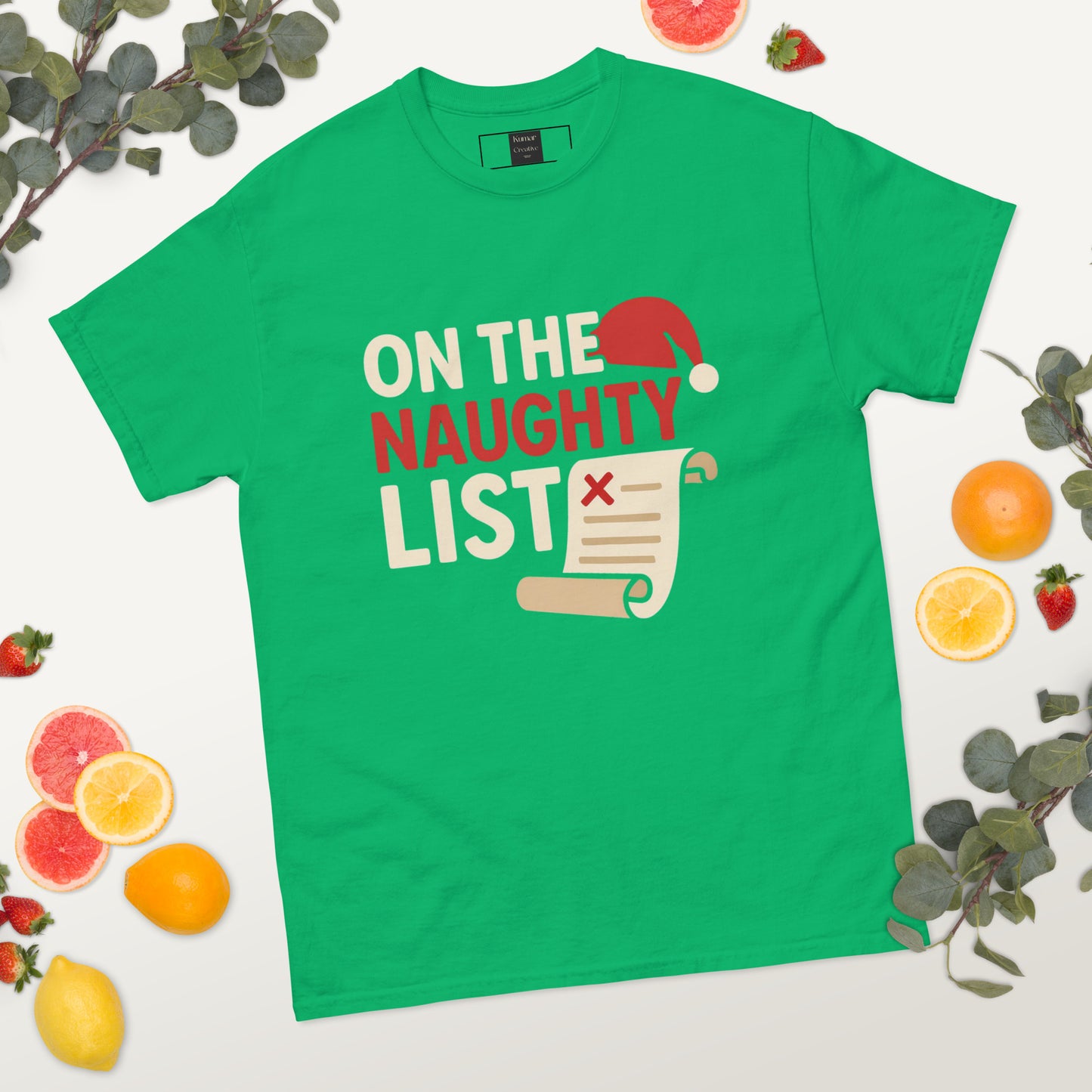 On The Naughty List Santa Tee