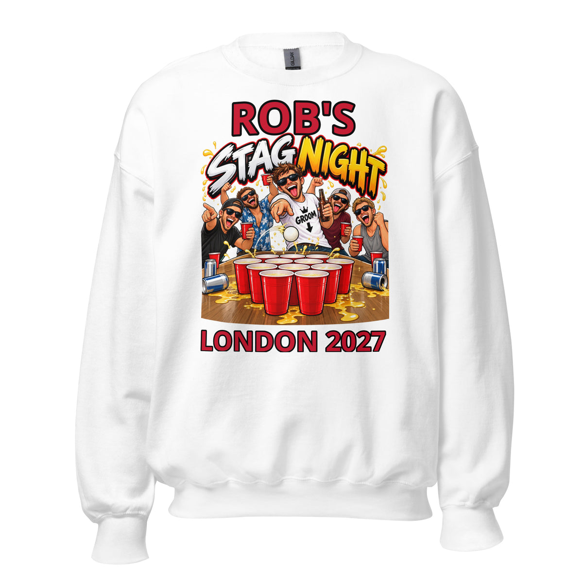 Personalised Beer Pong Stag Night Jumper