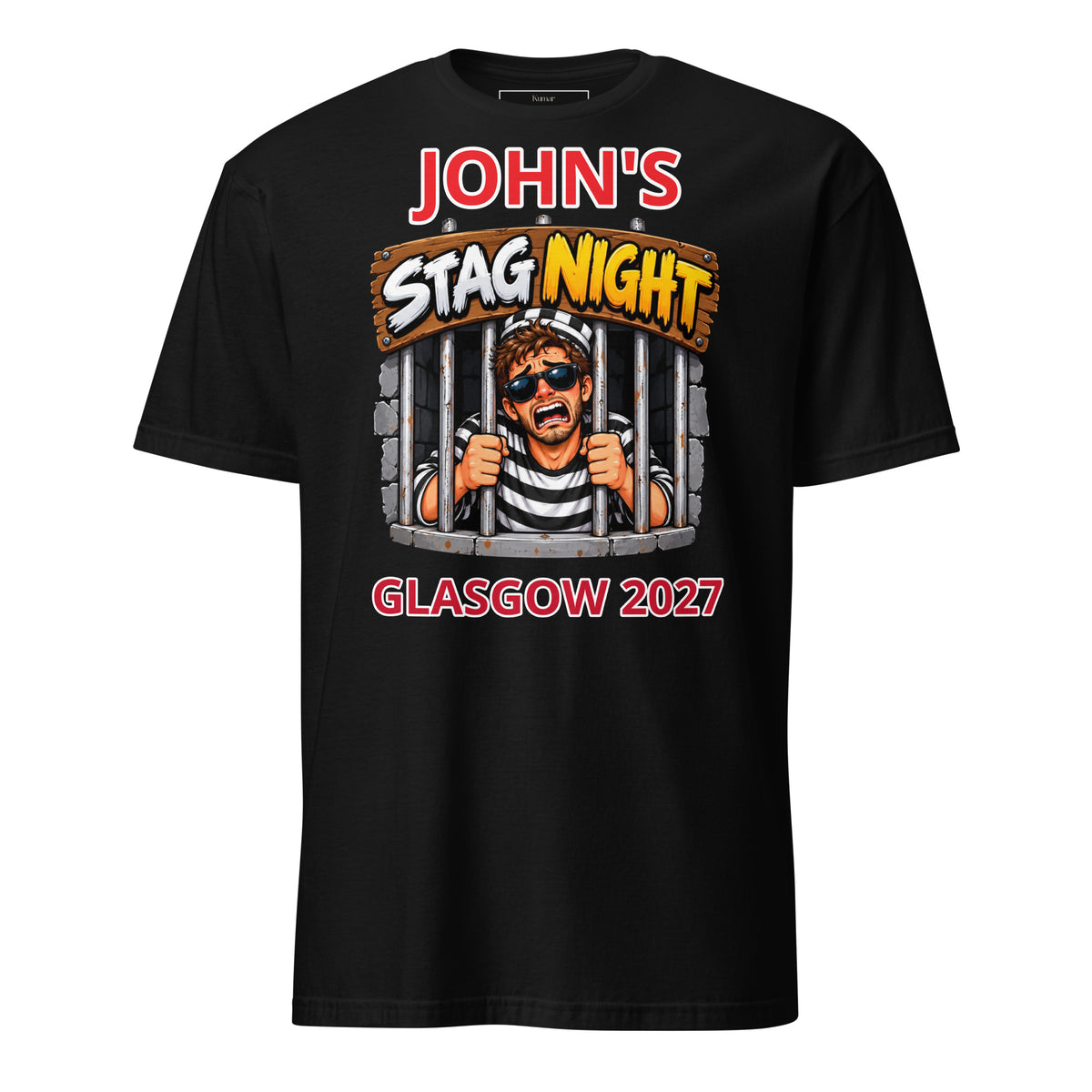 Personalised Behind Bars Stag Night T-Shirt