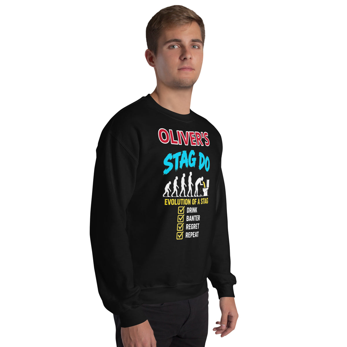Personalised Evolution Of A Stag Do Sweat Top