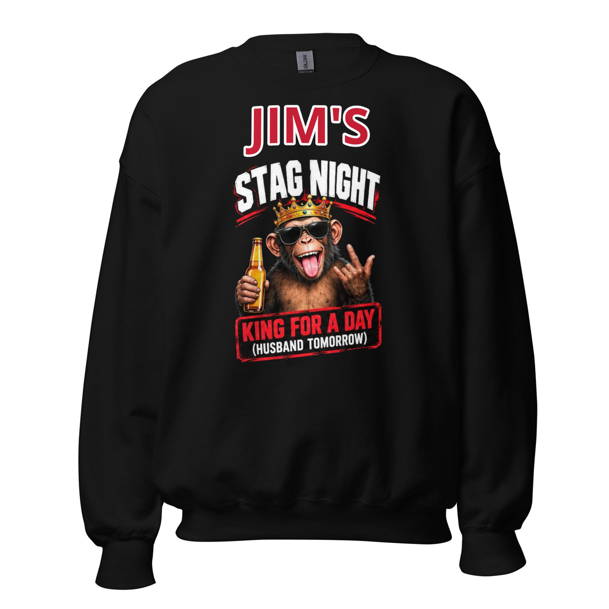 Personalised King For A Day Stag Night Jumper