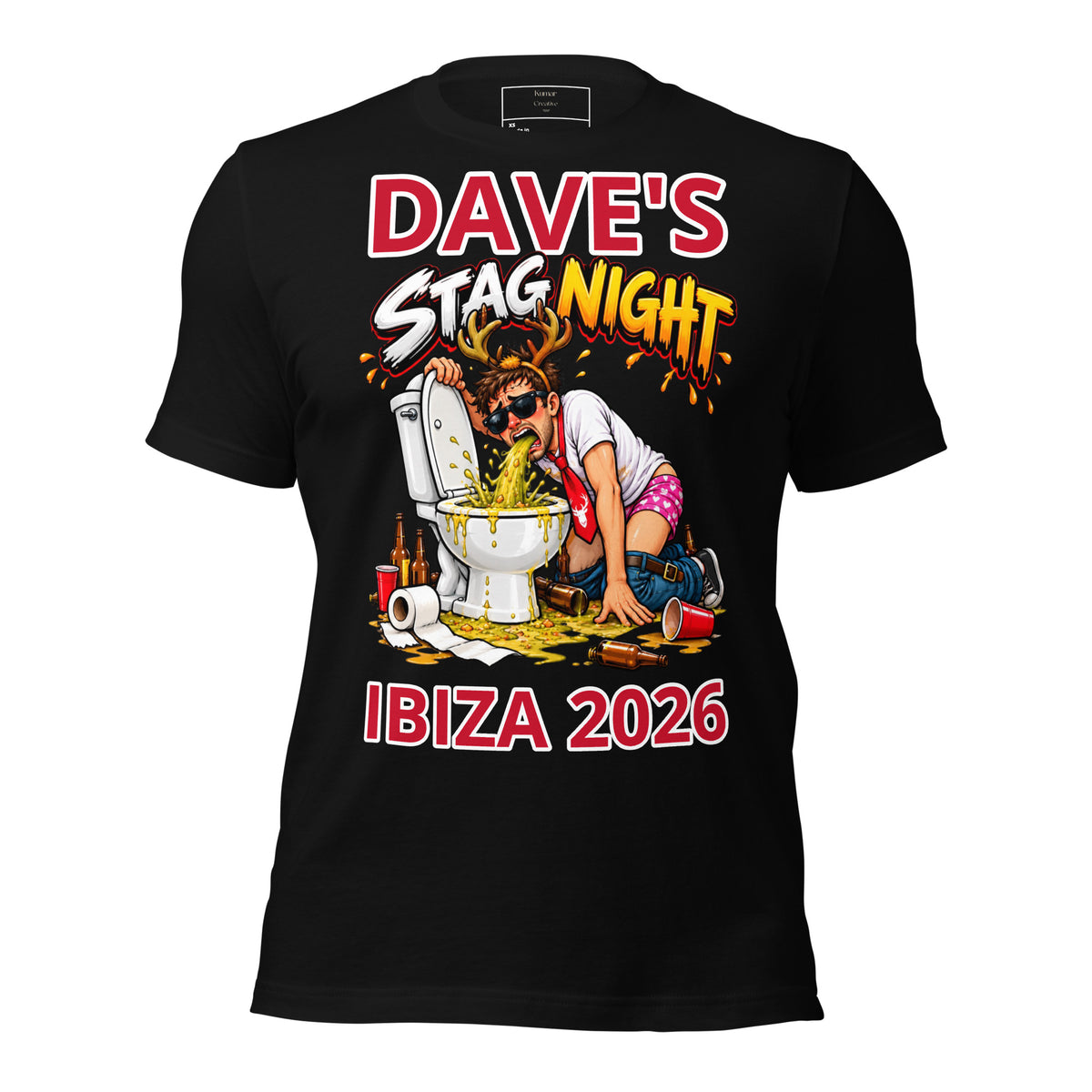 Personalised Name And Location Stag Night T-Shirt
