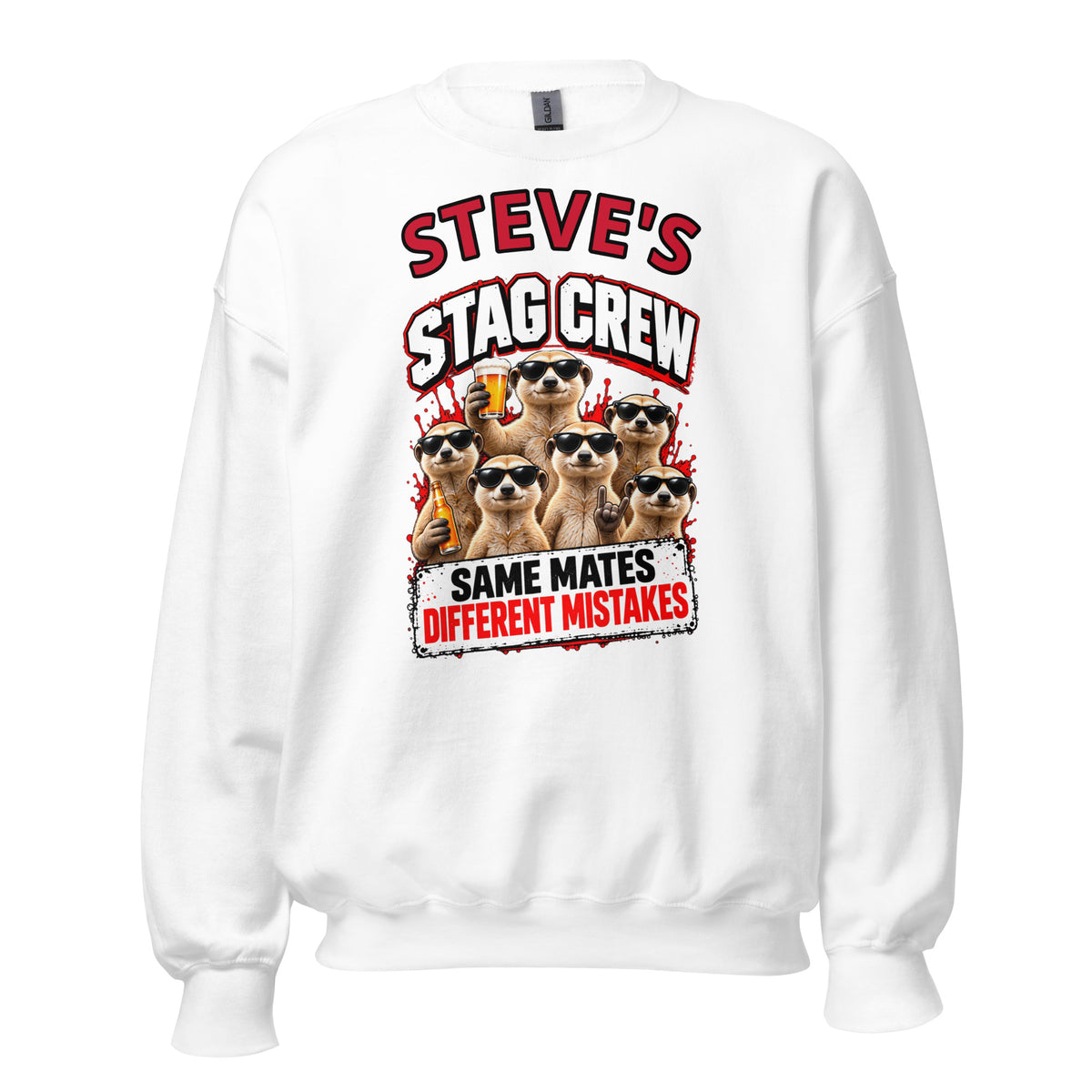 Personalised Name Stag Crew Jumper