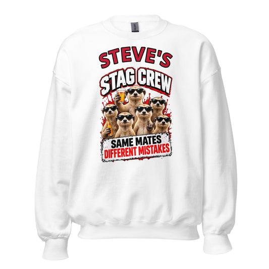 Personalised Name Stag Crew Jumper