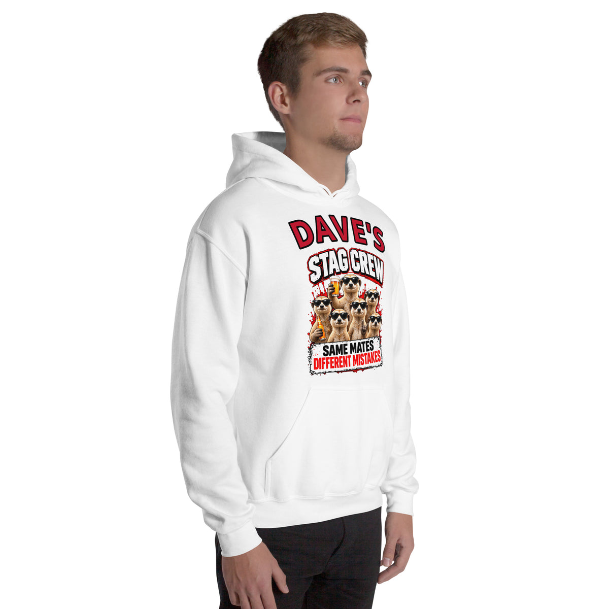 Personalised Name Stag Crew Party Hoodie