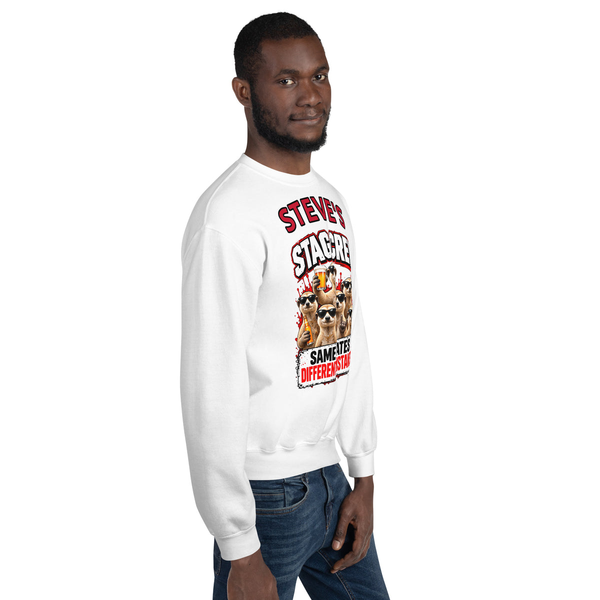 Personalised Name Stag Crew Sweatshirt