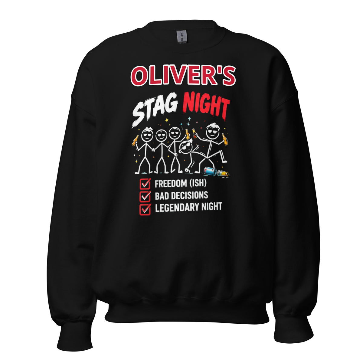 Personalised Name Stag Night Party Jumper