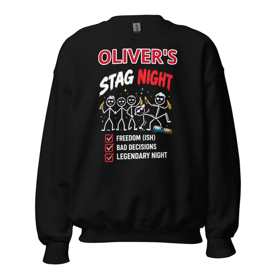 Personalised Name Stag Night Party Jumper