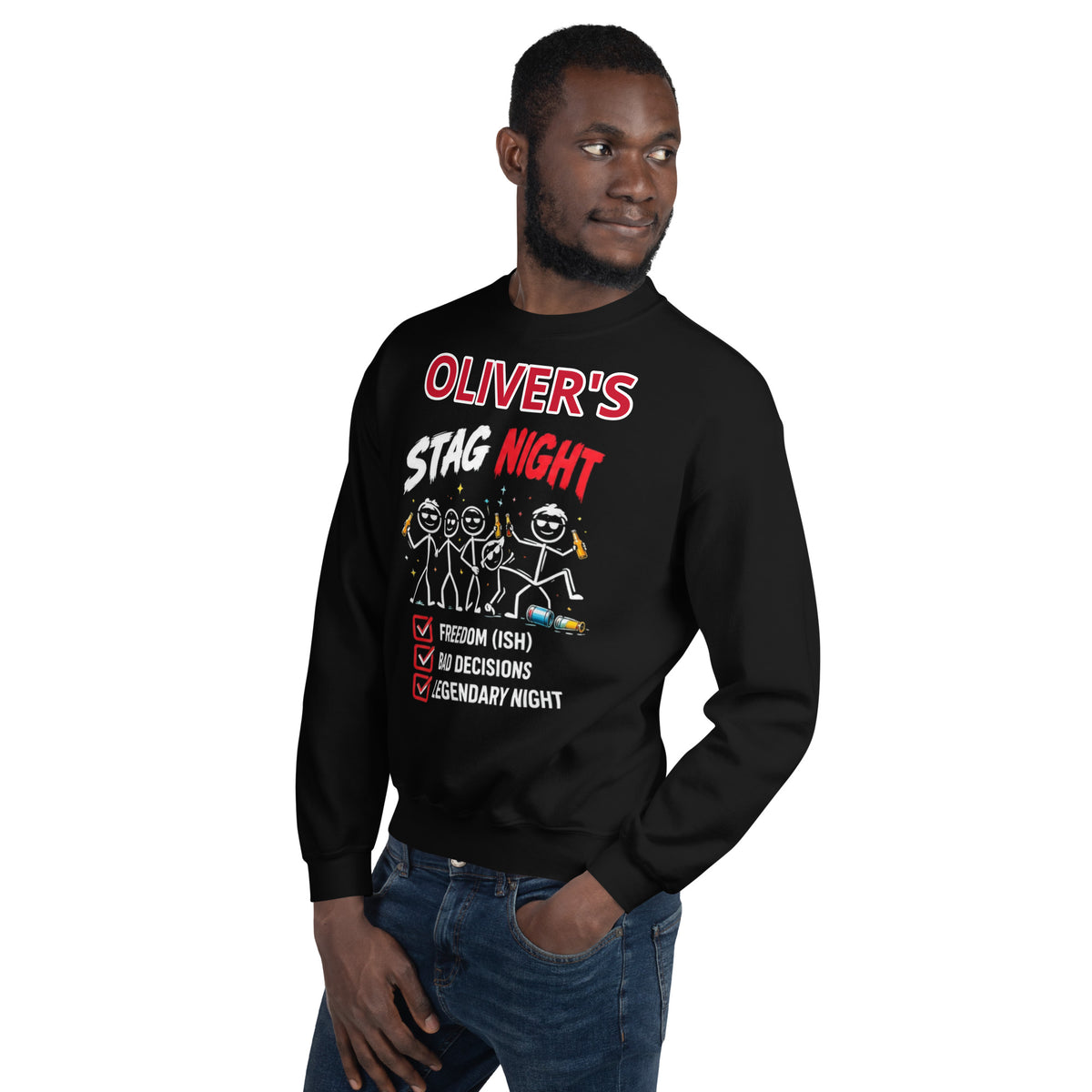 Personalised Name Stag Night Party Sweatshirt