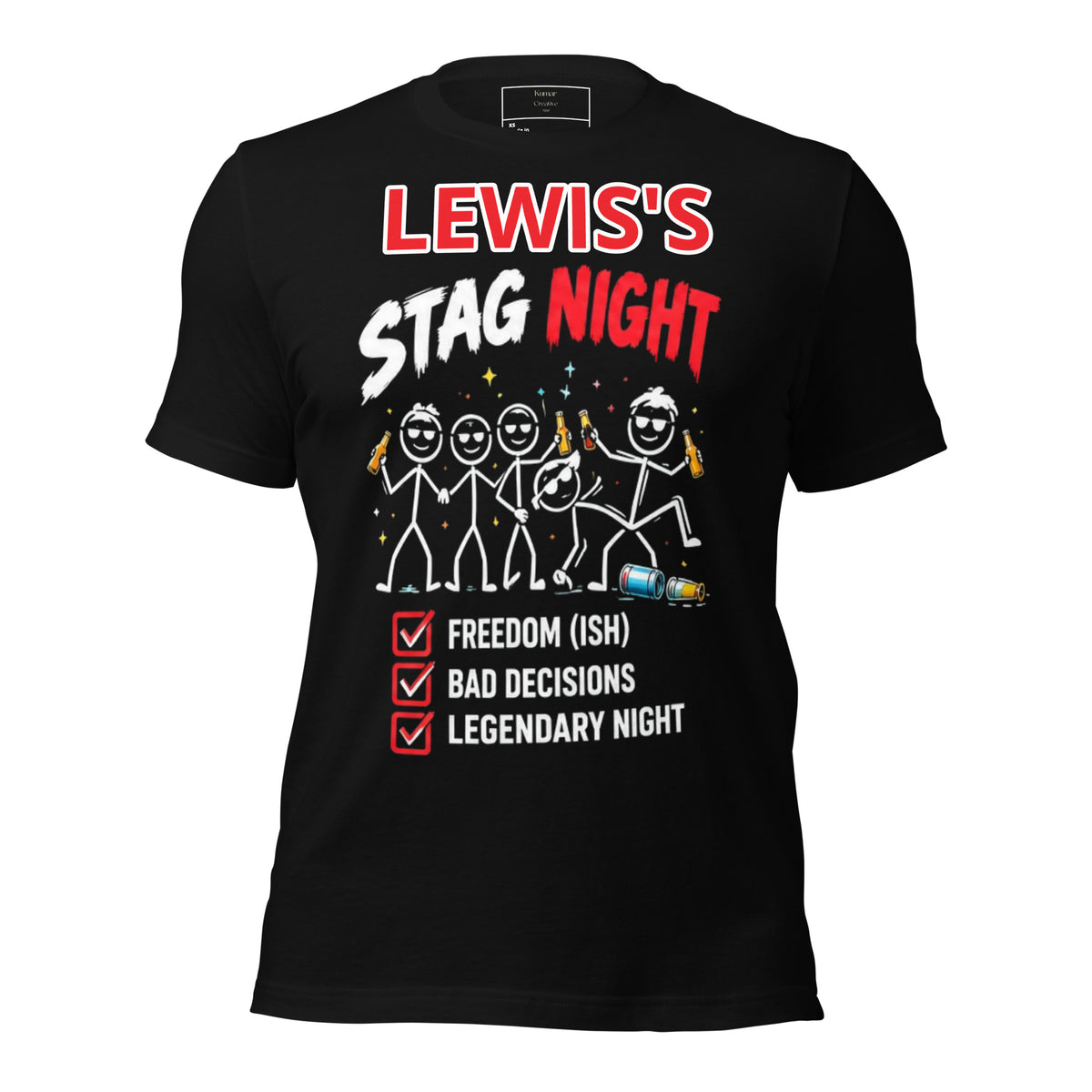 Personalised Name Stag Night Party T-Shirt