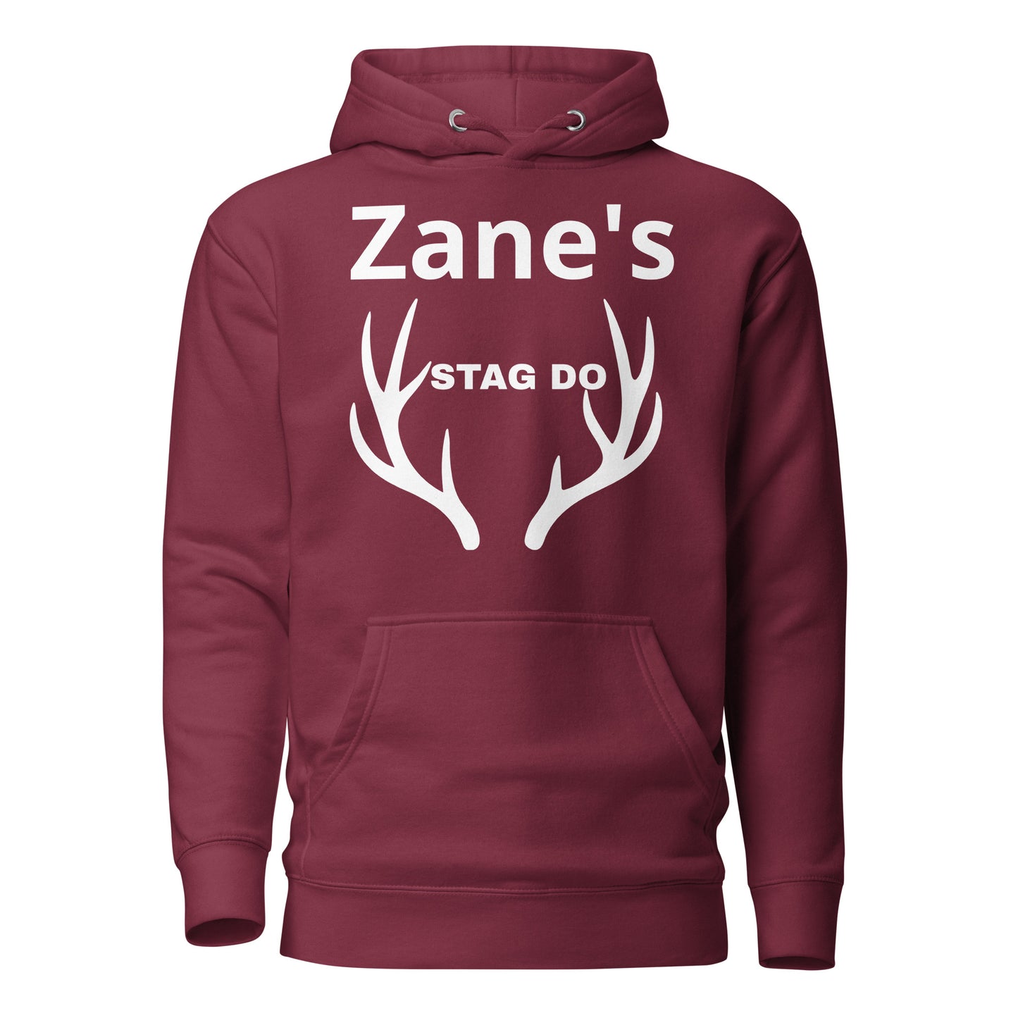Personalised Maroon Stag Do Hoodie