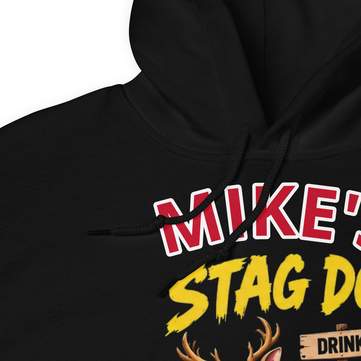 Personalised Stag Party Black Hoody