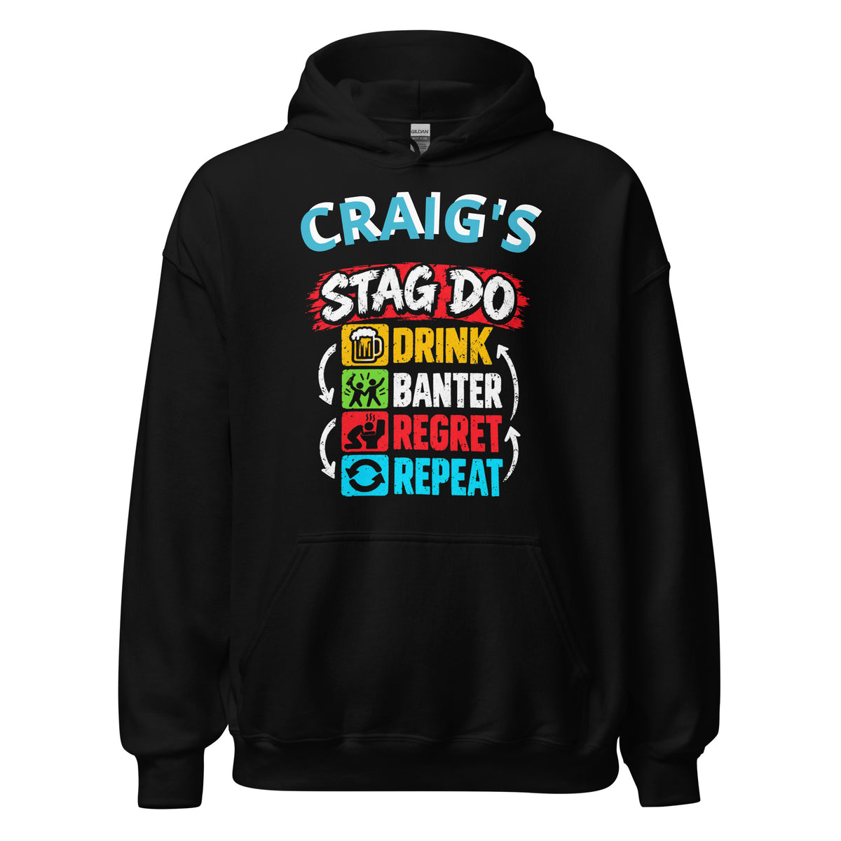 Personalised Stag Do party Hoodie