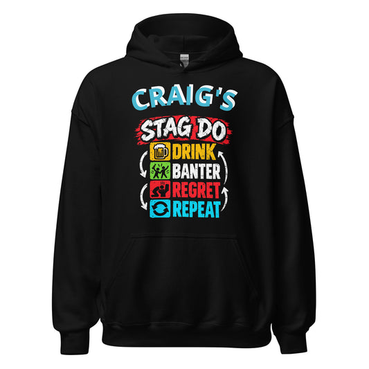 Personalised Stag Do party Hoodie