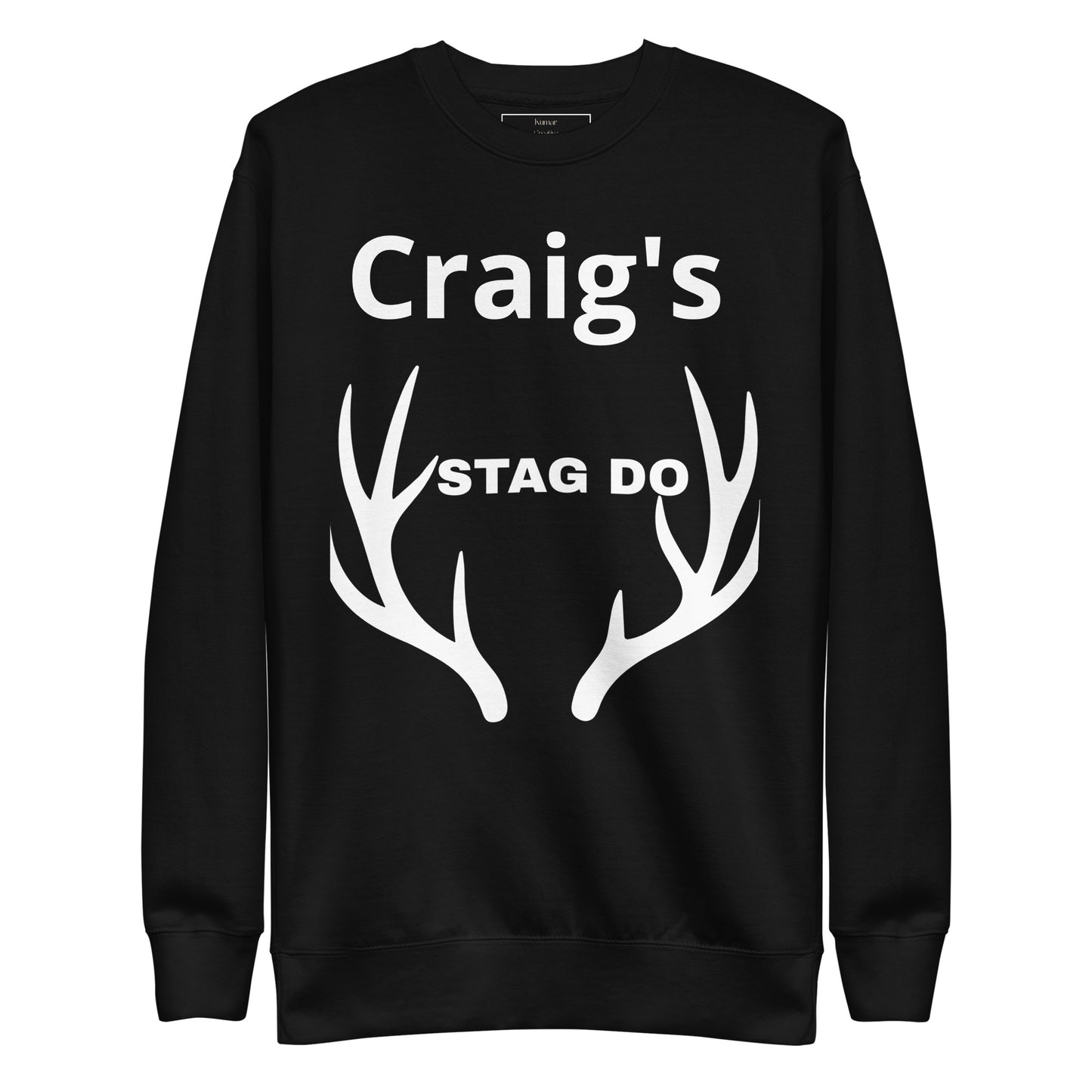 Stag Do Black Personalised Sweatshirt