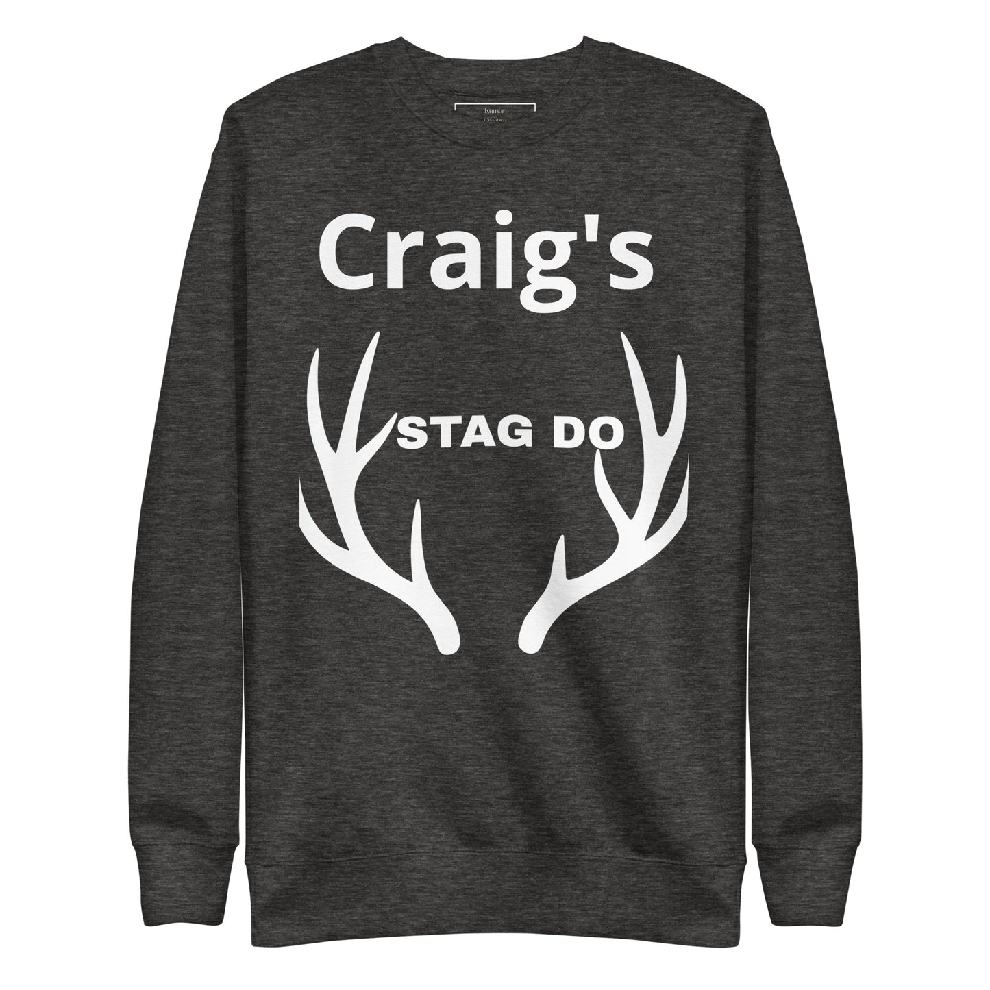Charcoal Personalised Stag Do Sweat Top