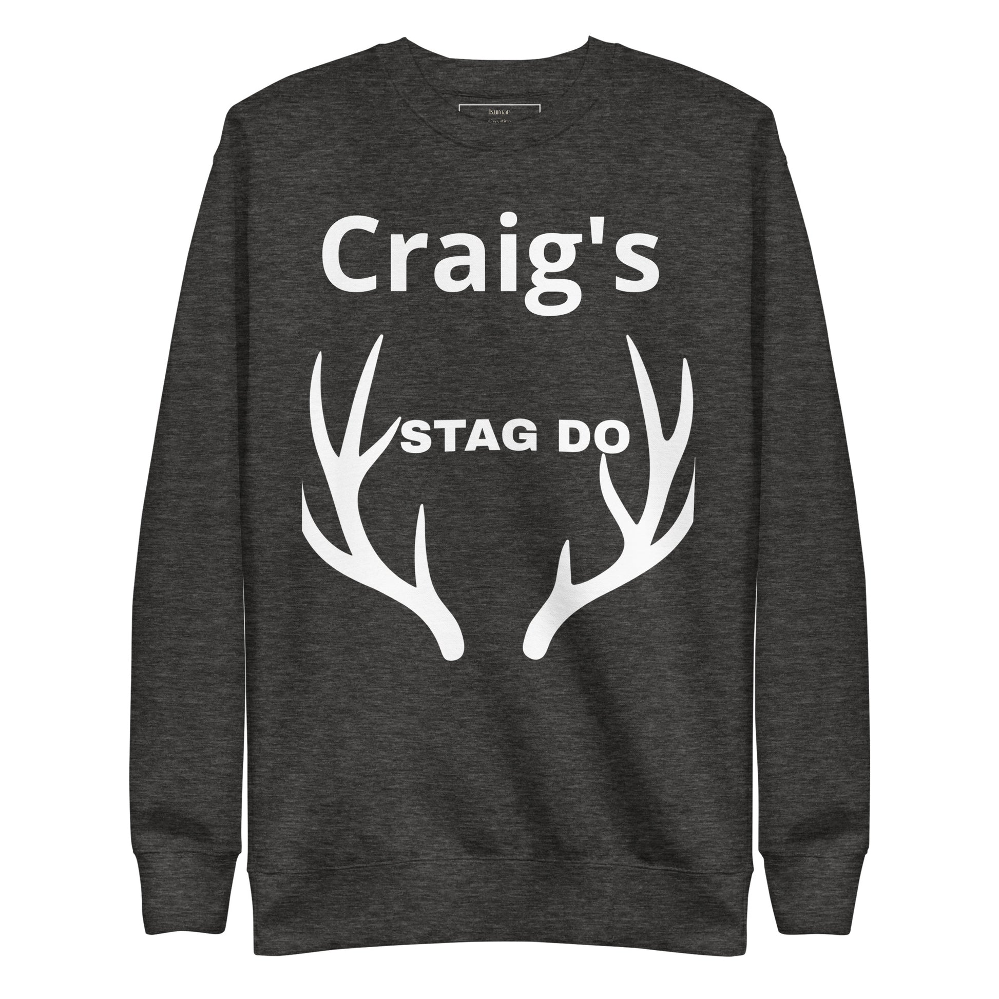 Charcoal Personalised Stag Do Sweat Top